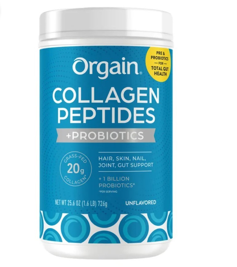 Orgain Collagen Peptides Probiotics Unflavored Powder 25.6 oz 2Bundle