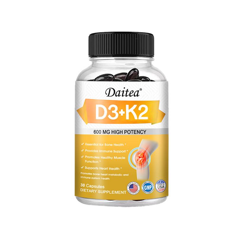 Vitamin K2 (MK7) + Vitamin D3 (5000 IU) 30 To 120 Capsules – Gluten Free