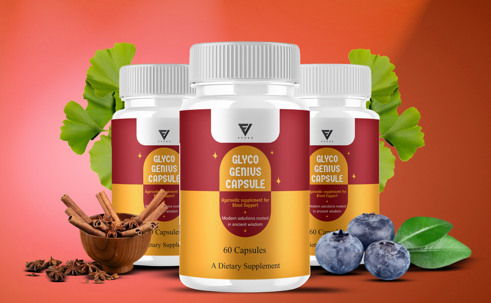 (3 Pack) Glyco Genius Capsules GlycoGenius Maximum Strength Pills (180 Capsules)
