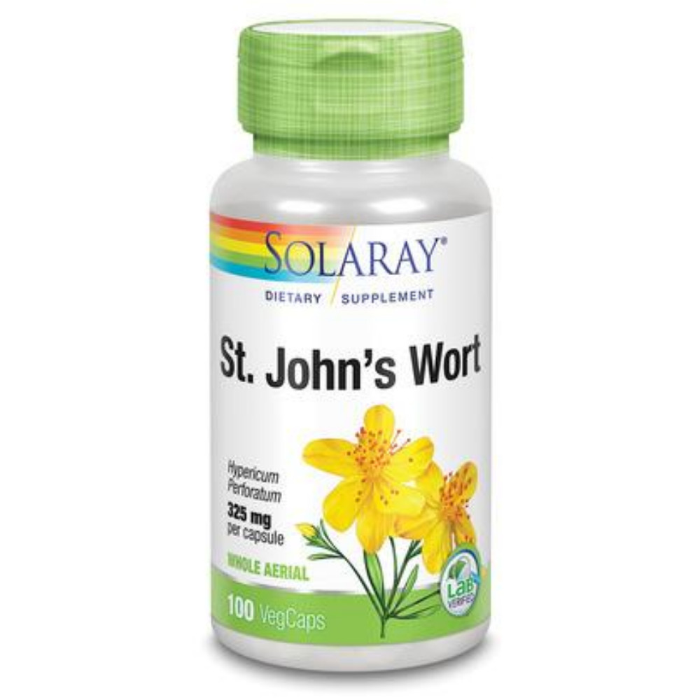 Solaray St. John’s Wort Aerial, Veg Cap (Btl-Plastic) 325mg | 100ct