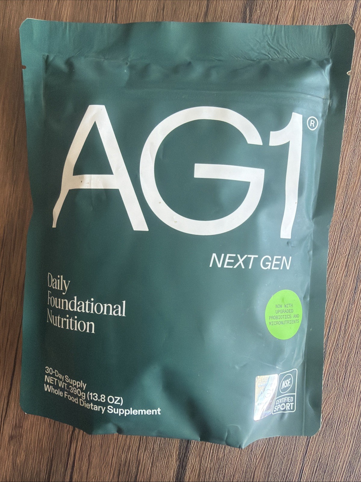 AG1 Next Gen Whole Food Nutrition Powder 30-Day 390g Non-GMO Gluten-Free 1/27
