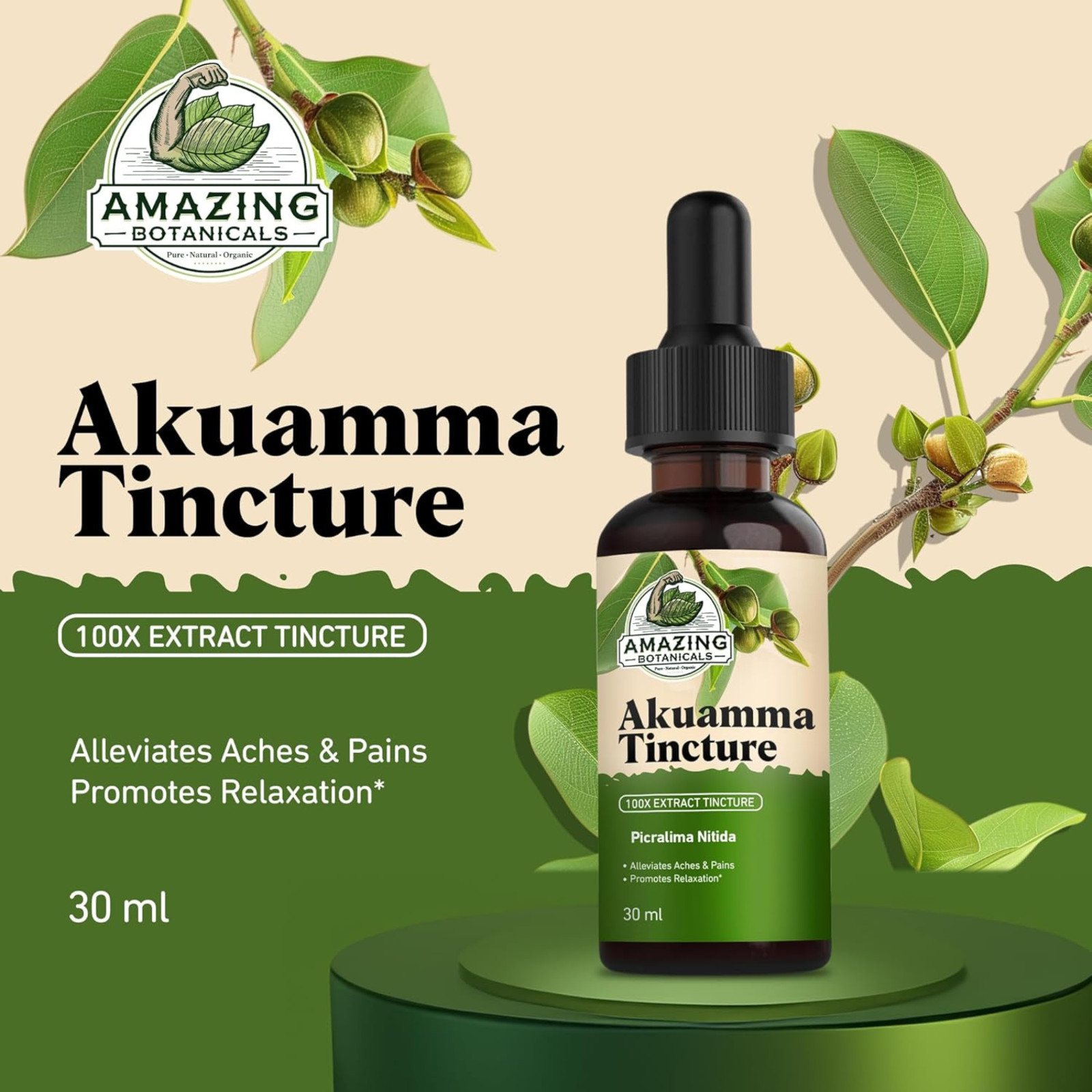 Amazing Botanicals Akuamma 100X Extract Tincture 300,000 mg