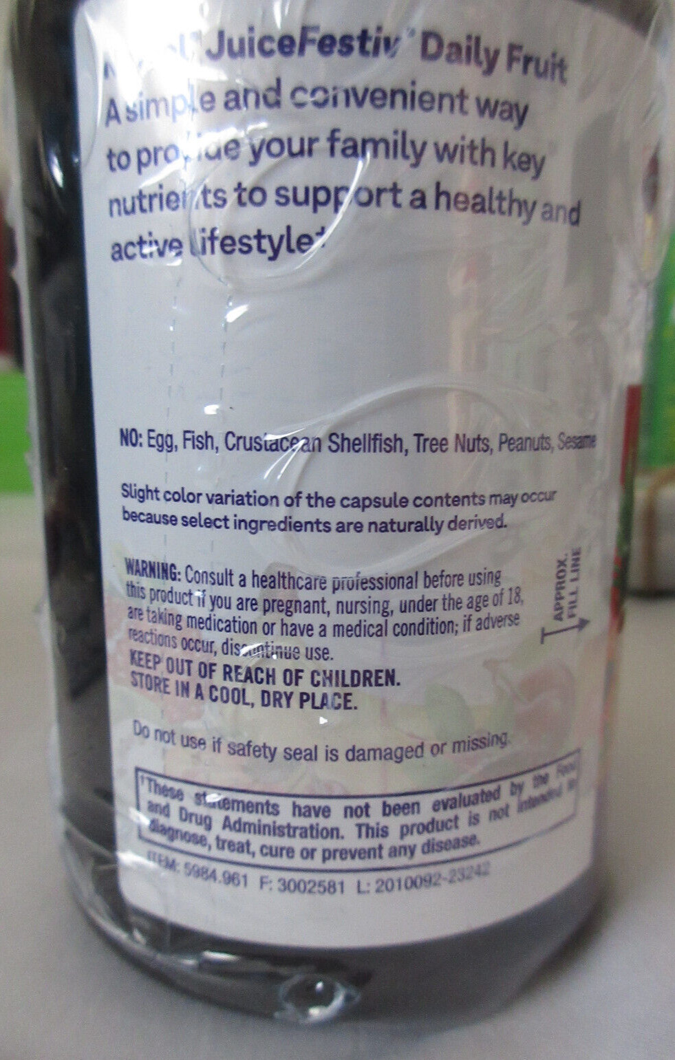 Natrol JuiceFestiv Daily Fruit & Daily Veggie 240ct Total New Sealed EXP 6/25