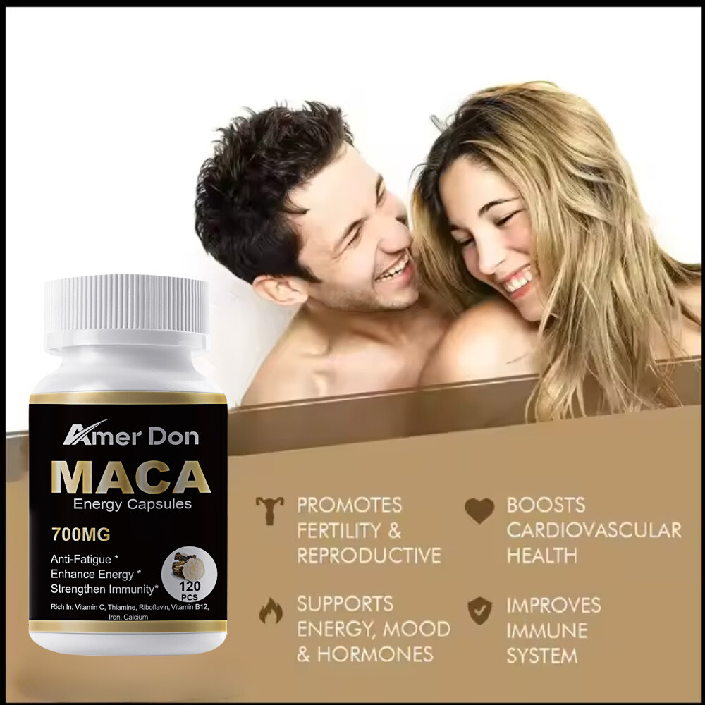 Organic Maca 700 MG per serving 120 vegan hard capsules Peruvian Maca Root