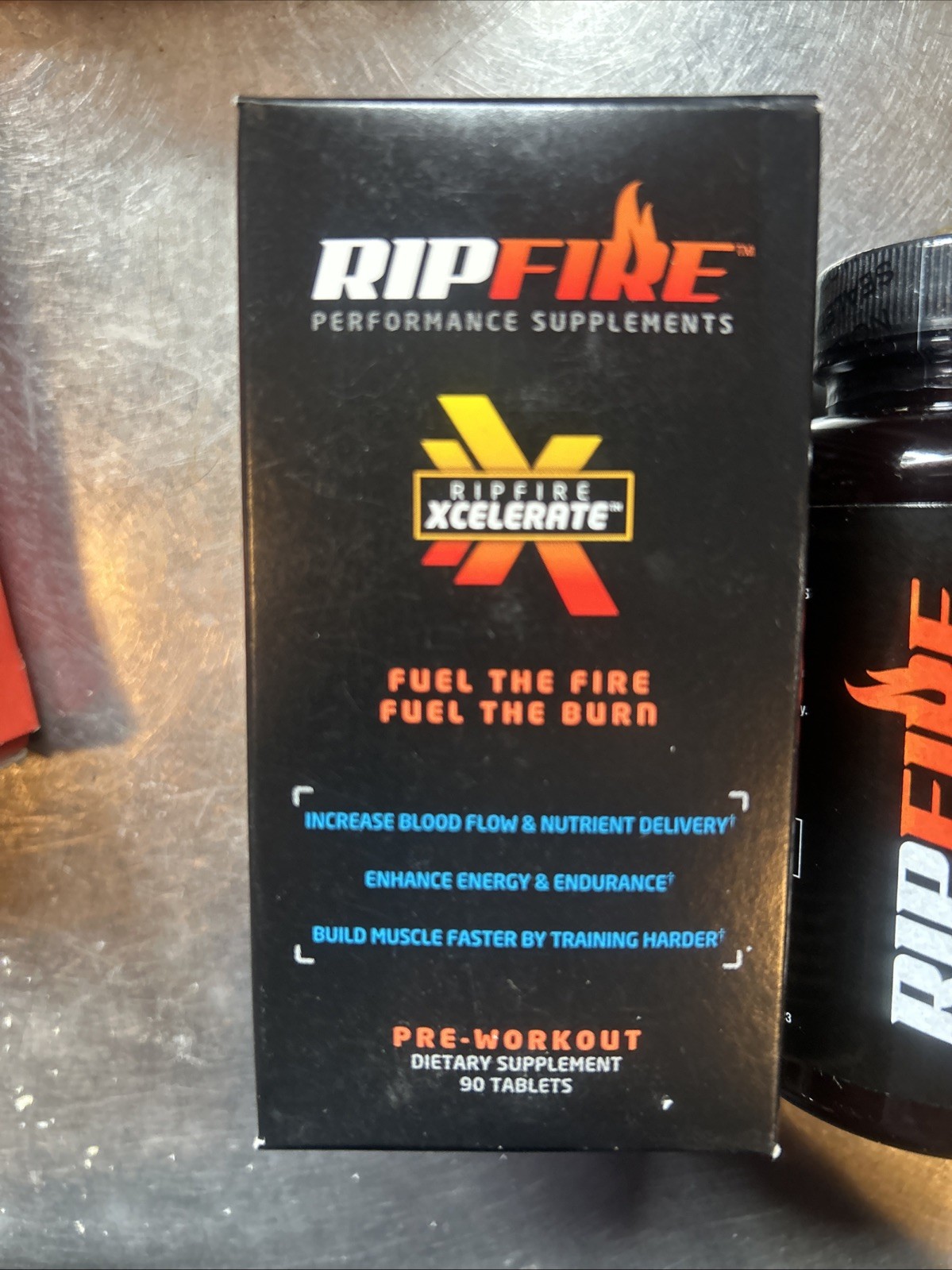 New In Box Rip Fire Performance Supplements Pre-workout 90 Tablets Xcelerate
