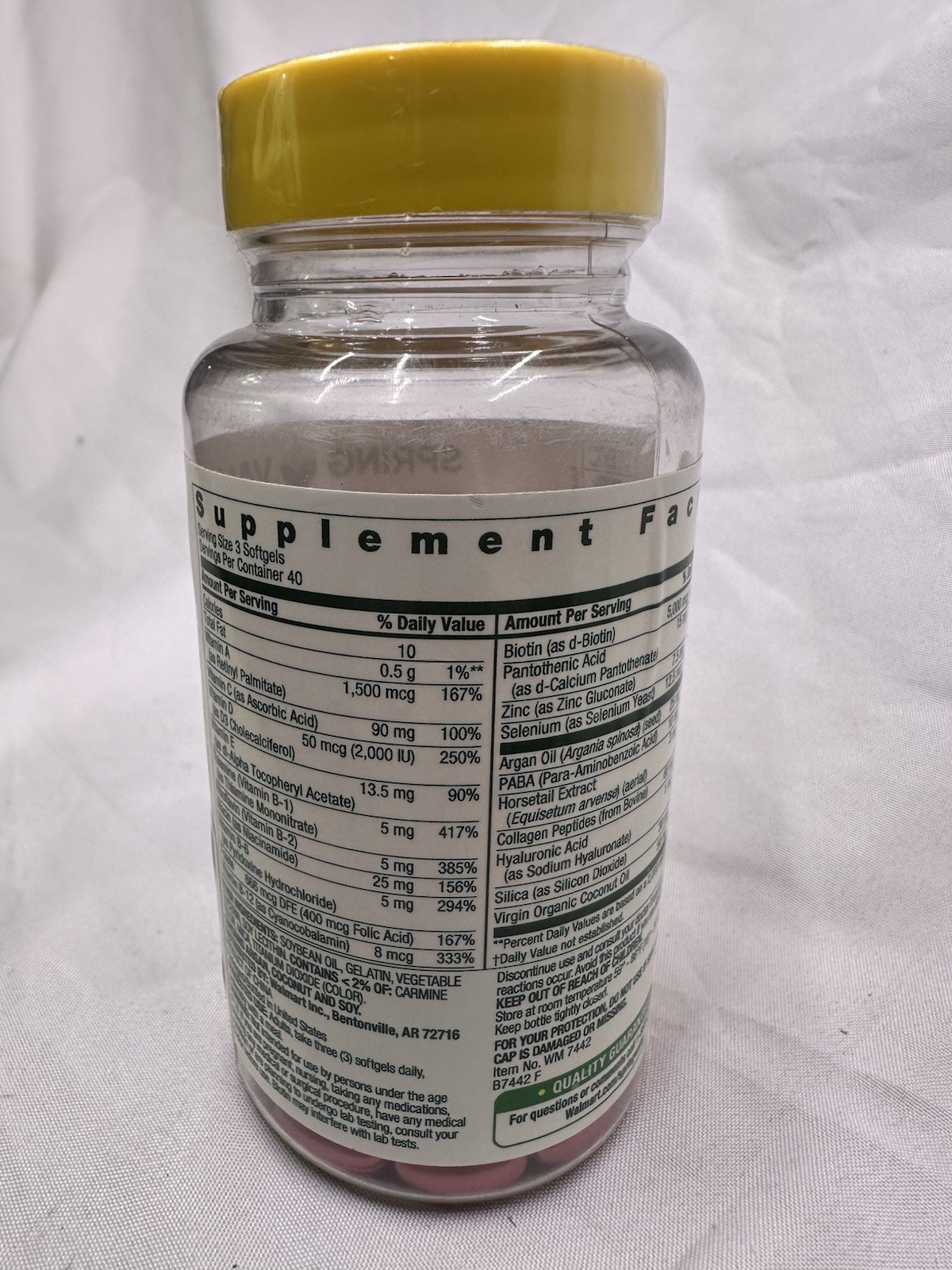 Spring Valley Hair, Skin & Nail Dietary Supplement Sealed 120 Softgels Exp: 8/26