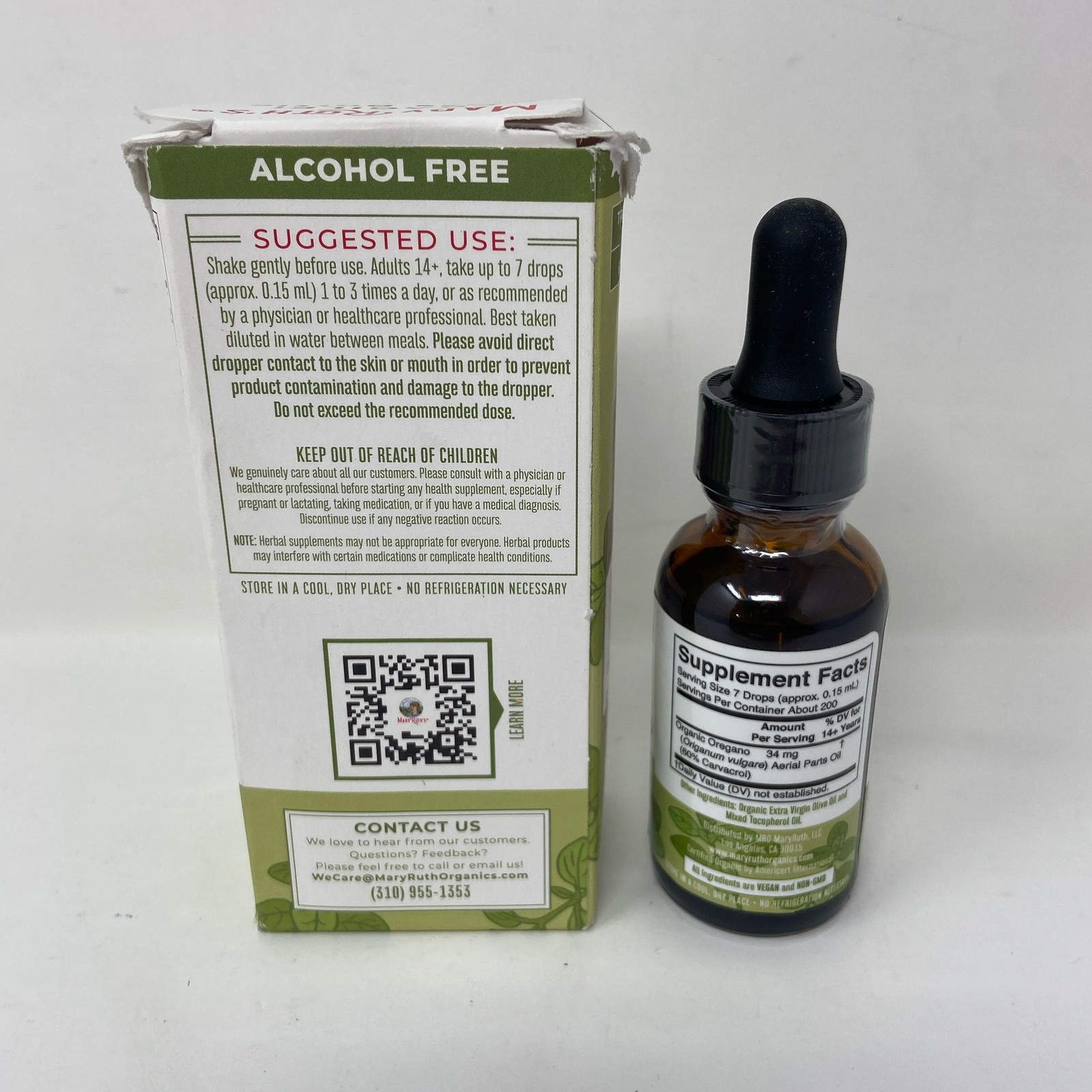 MaryRuth’s Organic Oil of Oregano Drops, Unflavored, 1 fl oz