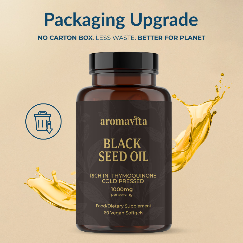 Aromavita Black Seed Oil 1000mg Softgels – Immune & Digestive Support