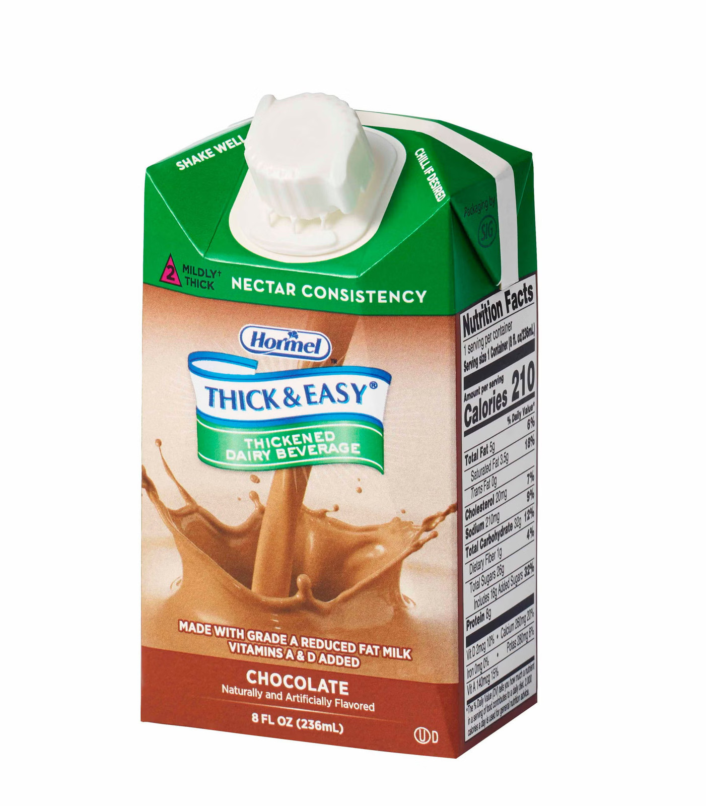 Thick & Easy Dairy Thickened Beverage Chocolate 8 oz Carton 27 Ct