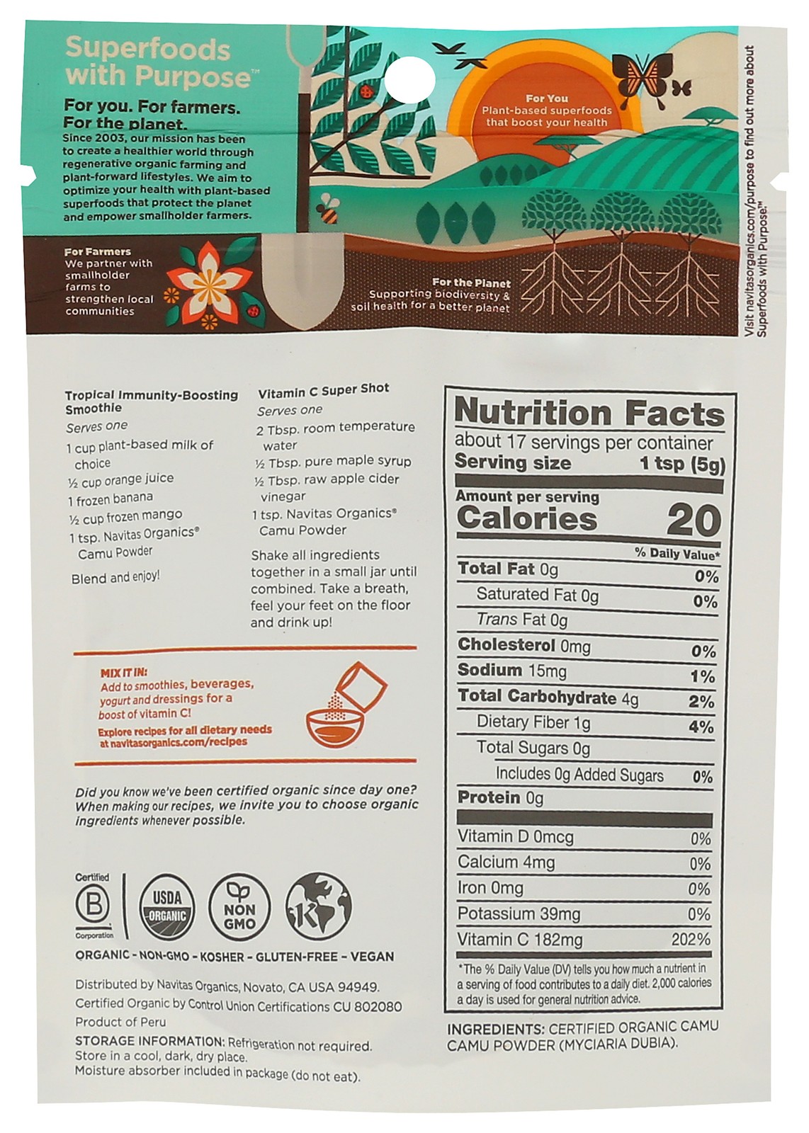 Organic Camu Powder By Navitas Organics 3 Oz Natural Vitamin C 6 Pack