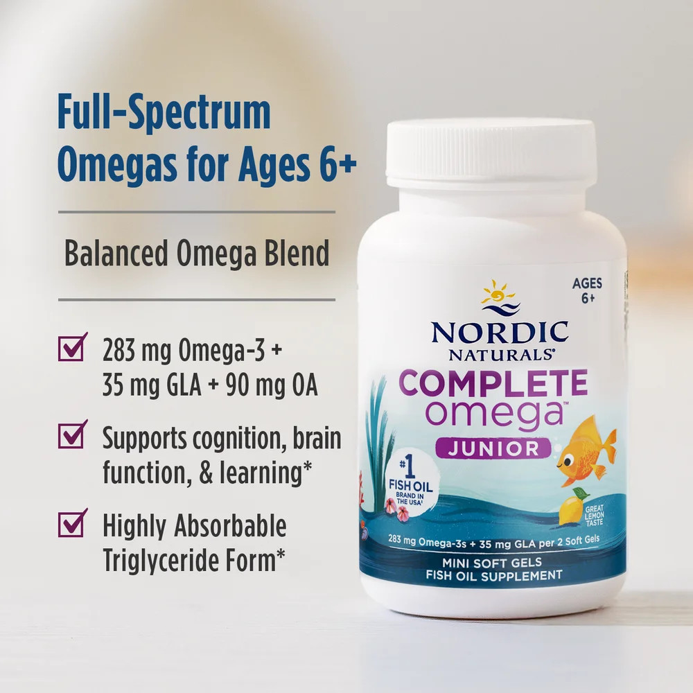 Nordic Naturals Complete Omega Junior-Supports Overall Health and Wellness 90 Ct
