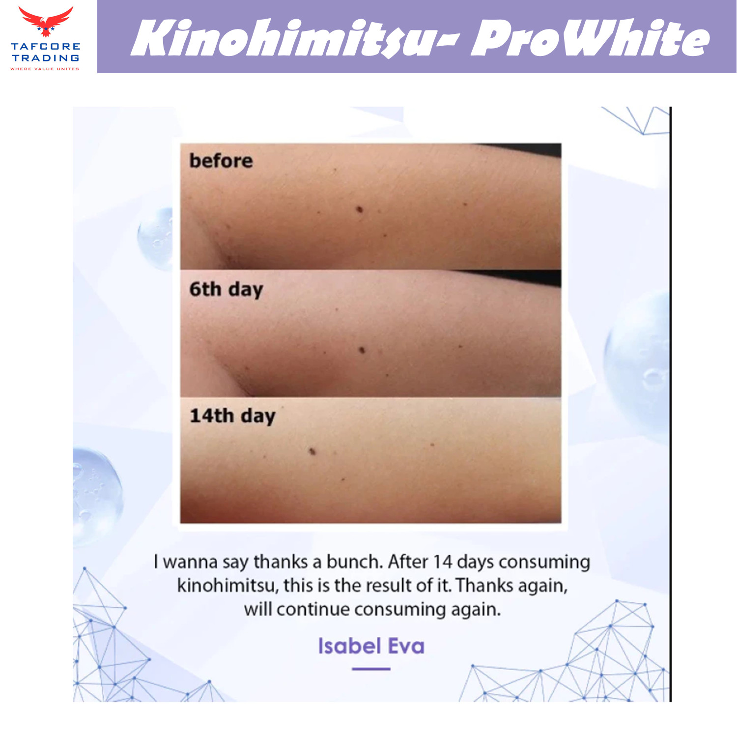 Kinohimitsu ProWhite 8g x 15 sachets Brighten Skin Eliminate Spot Mix Blueberry