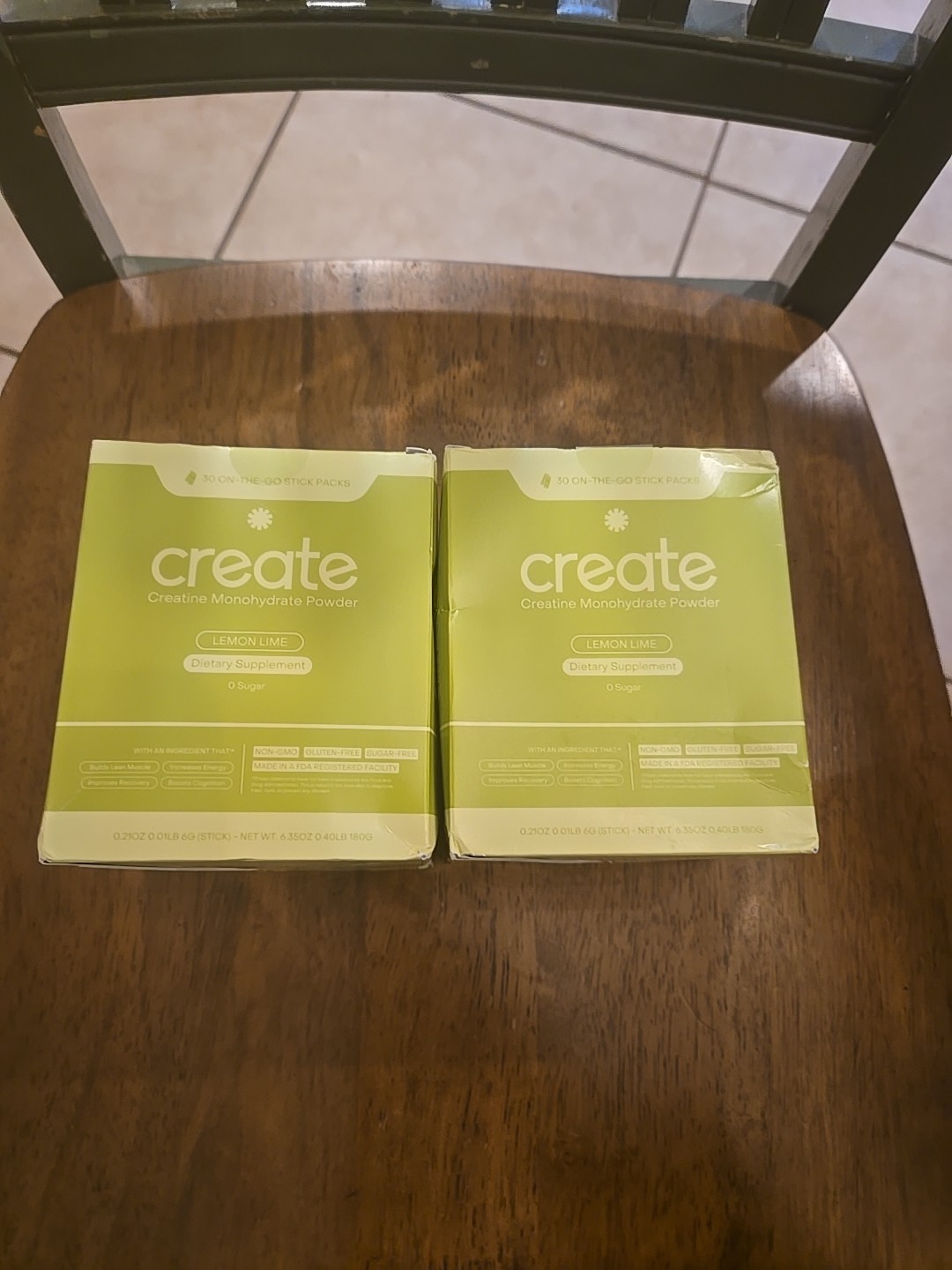 Lot Of 2Creatine Monohydrate On-The-Go Stick Packs – Lemon Lime (30 Stick Packs)
