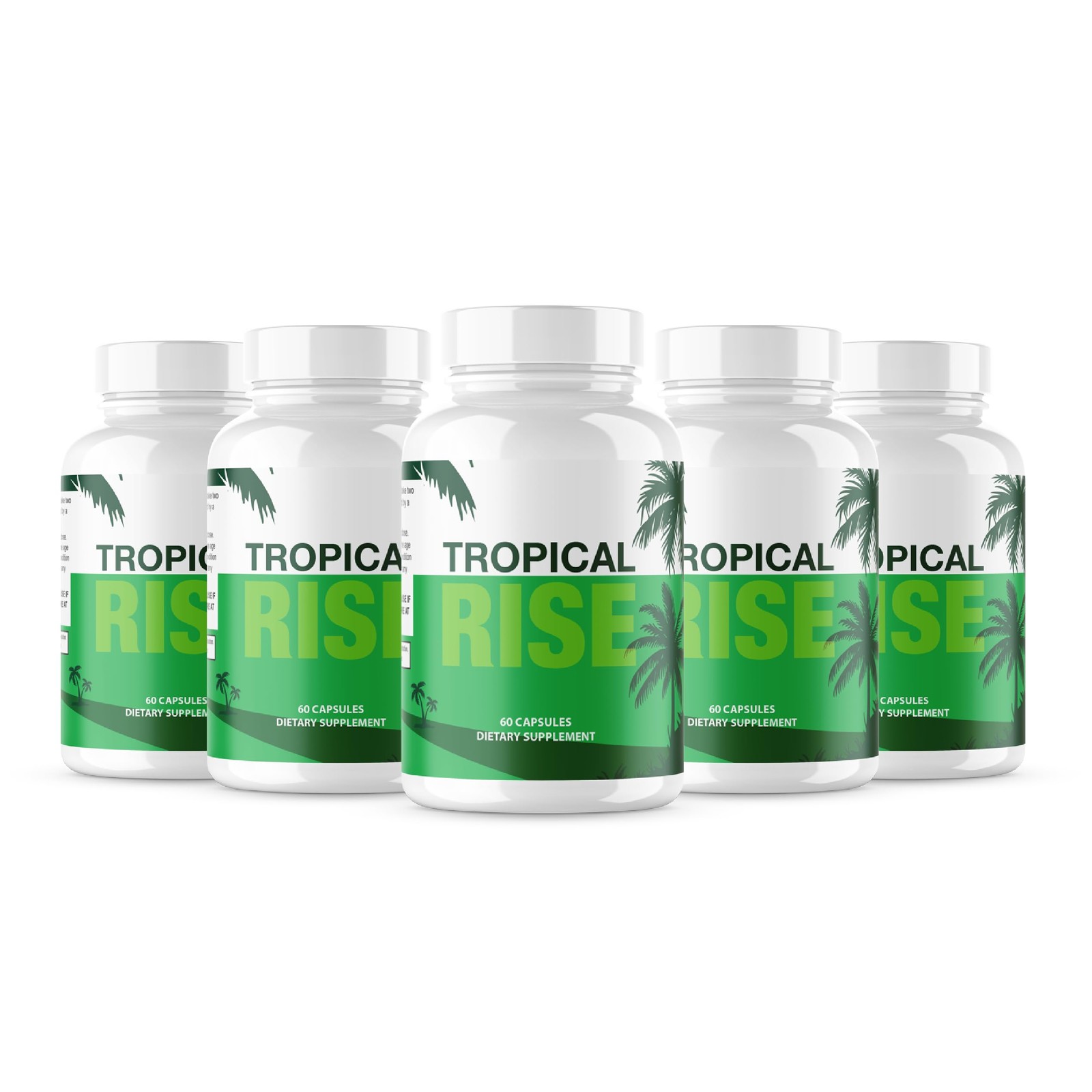 (5 Pack) Tropical Rise Capsules, Official Tropical Rise Support Supplement 300ct