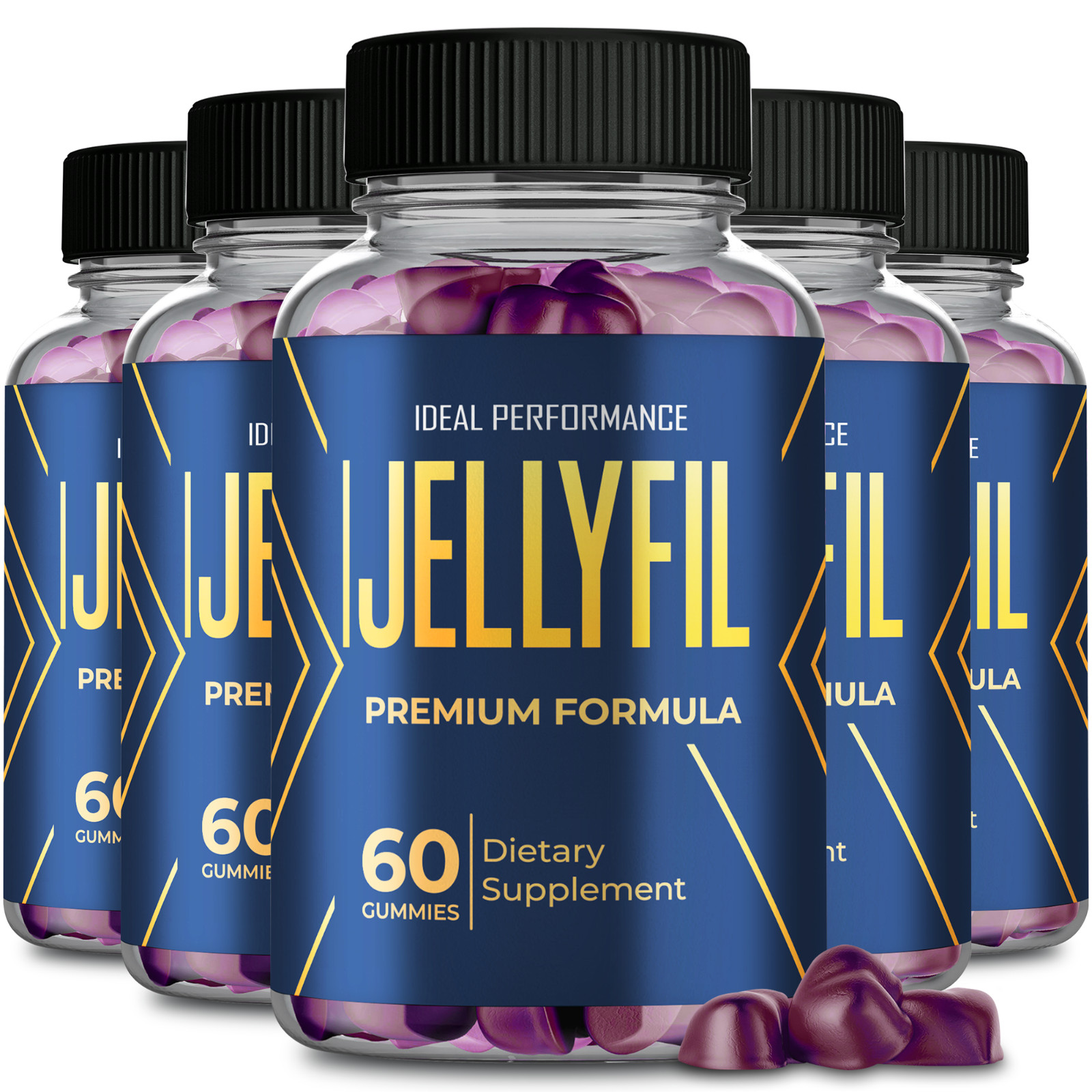 Jellyfil Gummies, Jellyfil Supplement with All Natural Ingredients (5 Pack)