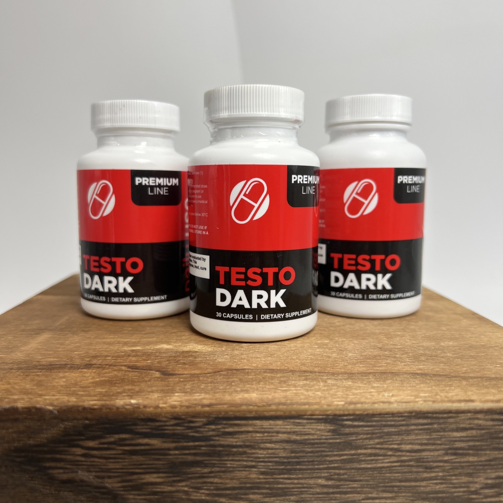 Testo Dark Capsules Testo Dark Premium Line BUNDLE 3 Bottles w/ 30 Capsules Each