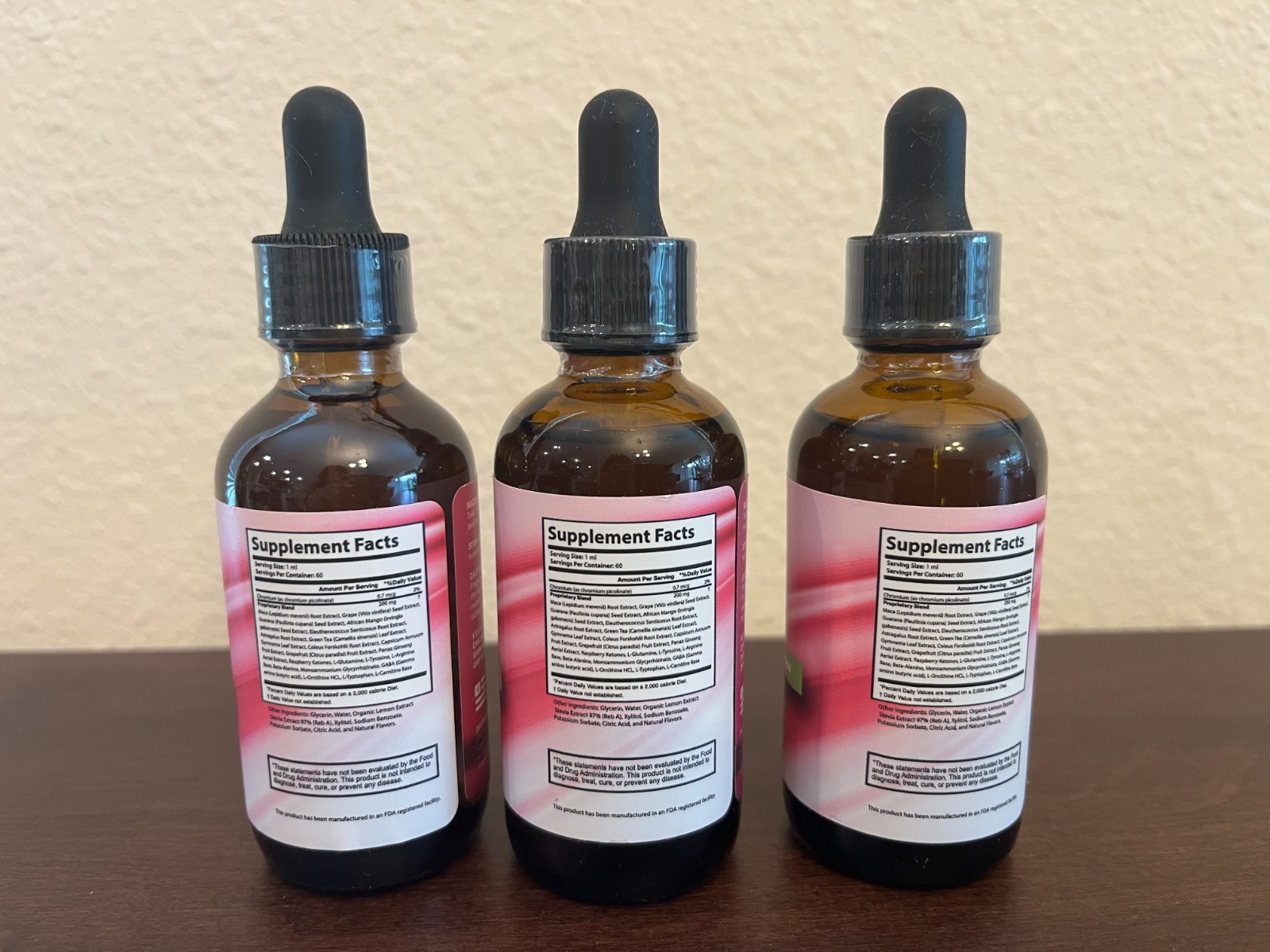 Lipo Rise Ketone Liquid Drops Dietary Supplement 2 oz bottles (3 pack) – New
