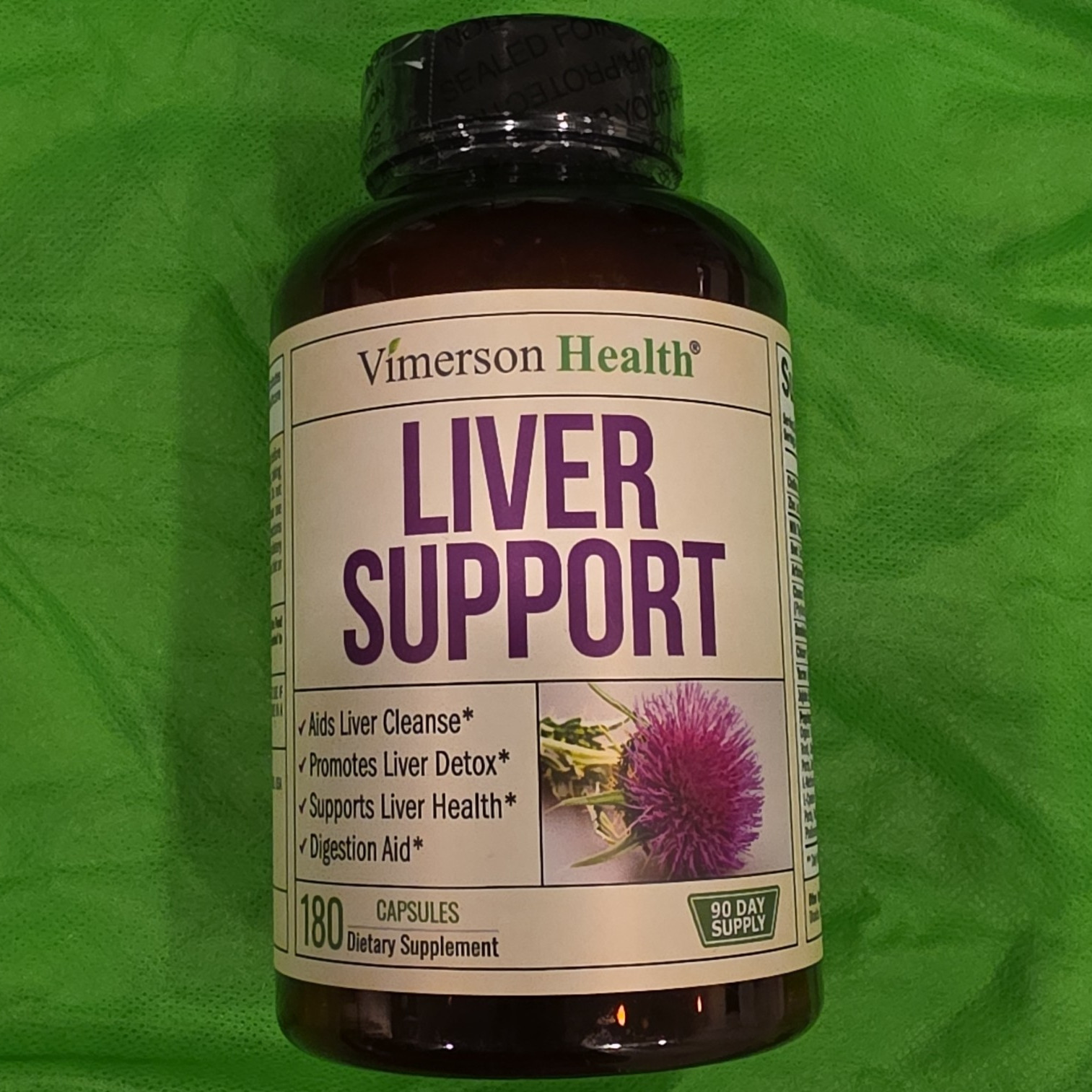 Vimerson Health Liver Support Detox Digestive Aid 180 Capsules Gluten-Free