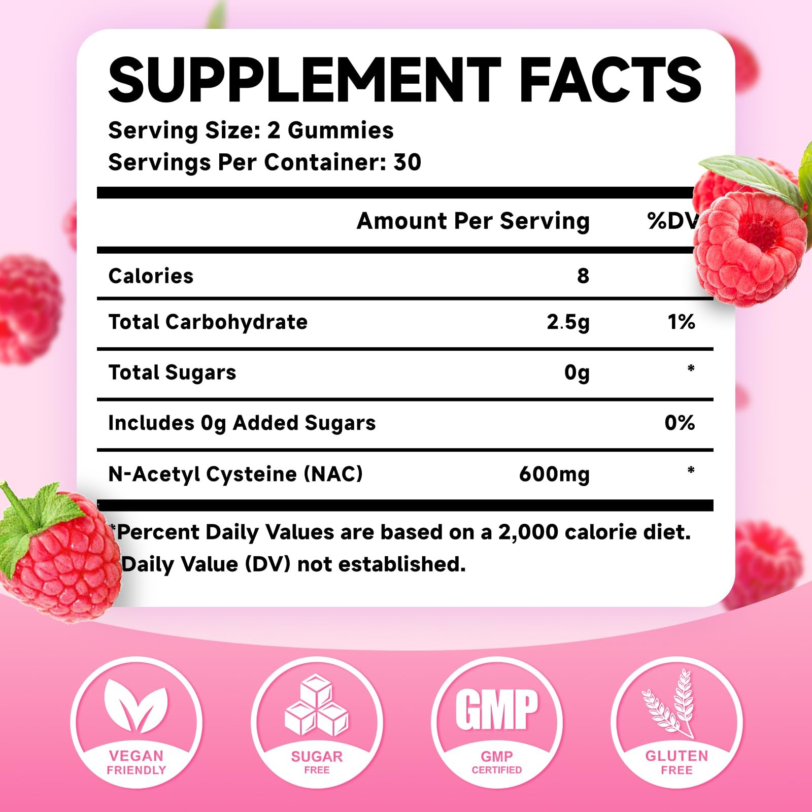 MEENCCD 2 Pack NAC Gummies, N Acetyl Cysteine 600mg 60 Count (Pack of 2)