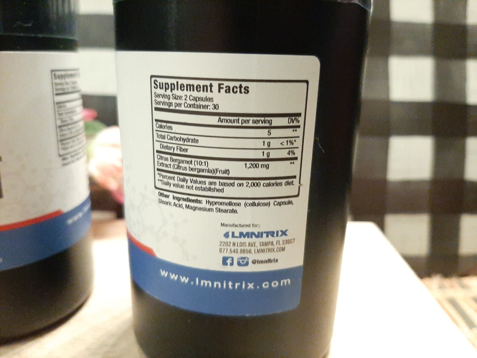 Lmnitrix Citrus Bergamot Supplement 1,200mg Promotes Cholesterol Health 07/2026