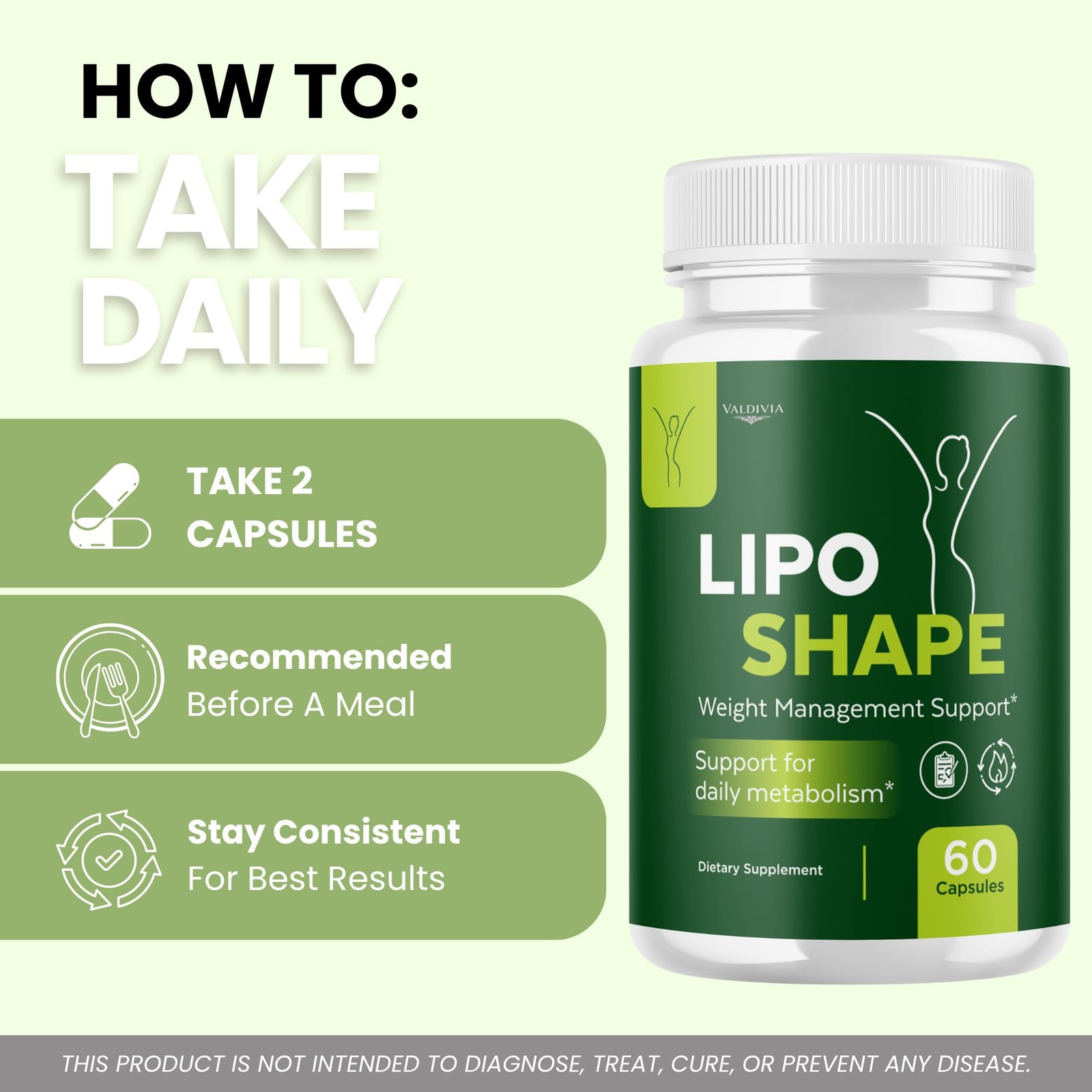 Valdivia (5 Pack) LipoShape Capsules 300 Capsules 5 Pack Dietary Supplement Made