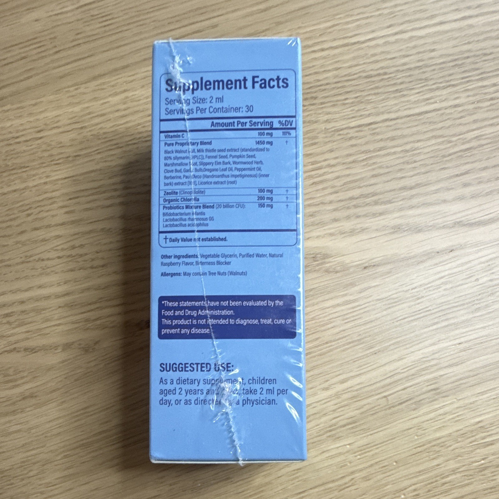 INNIOXY Para Clean Support 20-in-1 1850mg Liquid Digestive Raspberry 2oz