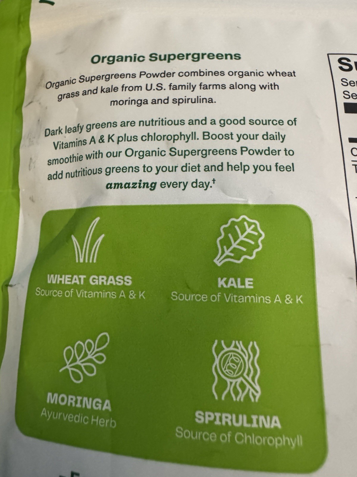Amazing Grass Organic Supergreens Powder Wheat Grass Kale Moringa Spirulina 30