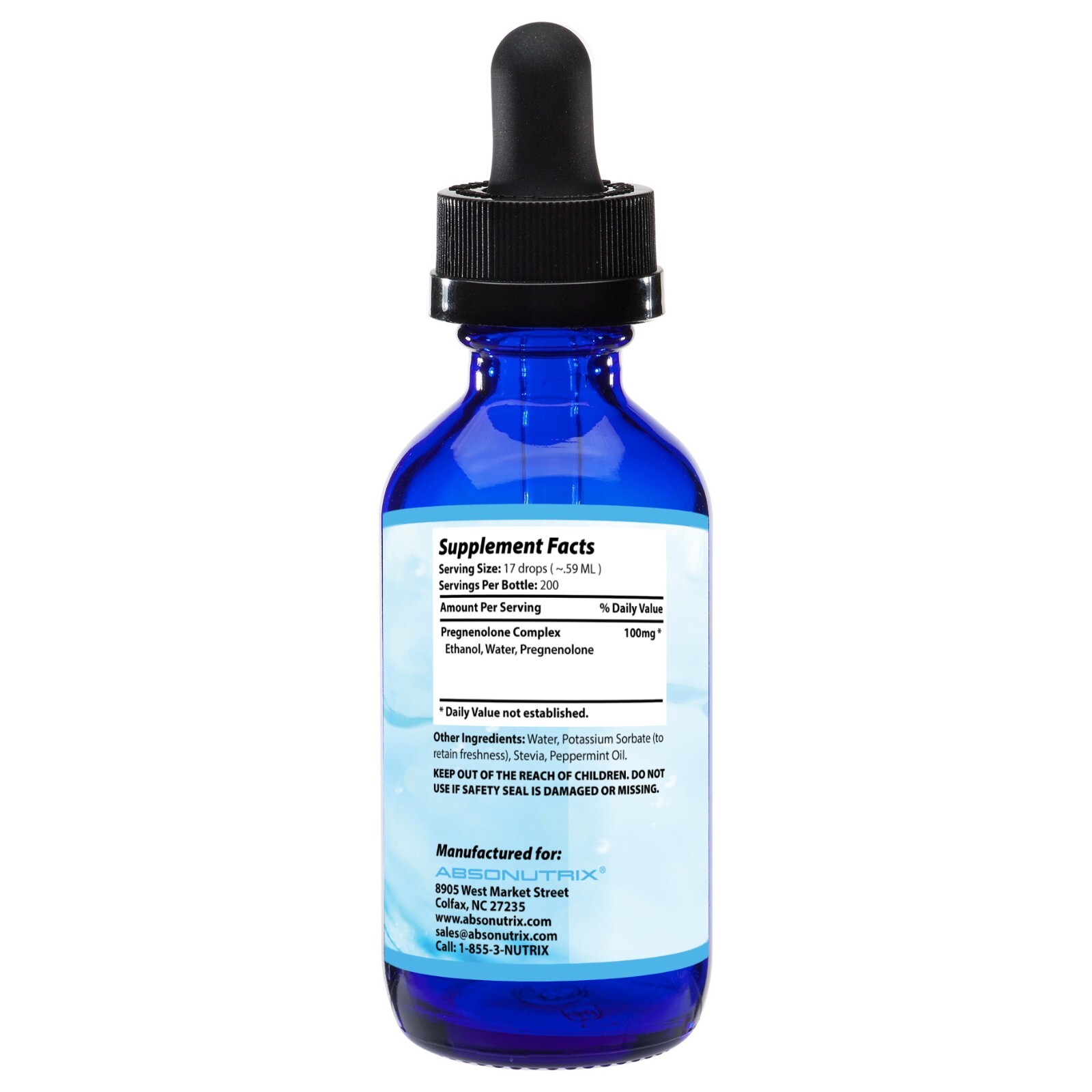Abonutrix 100mg 2 fl oz Pregenolone helps anti aging Energy overcome fatigue