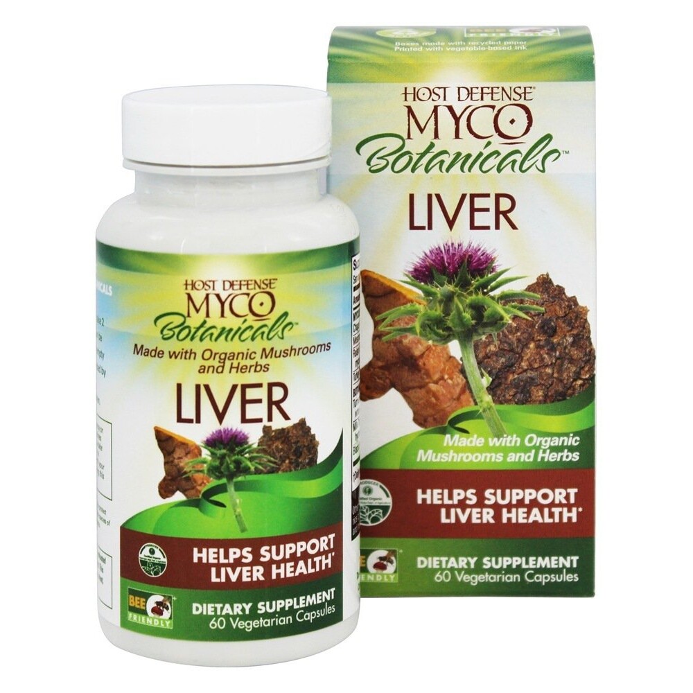 Fungi Perfecti Host Defense MycoBotanicals Liver, 60 Vegetarian Capsules