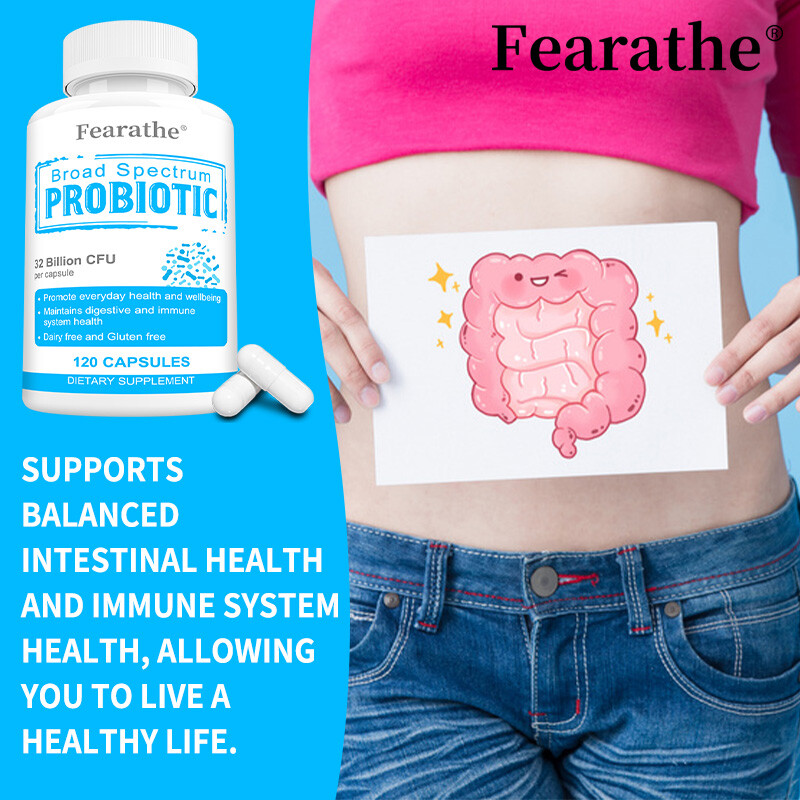 No Gluten Broad Spectrum Probiotic For Digestive 32 Billion Cfu Gut Health