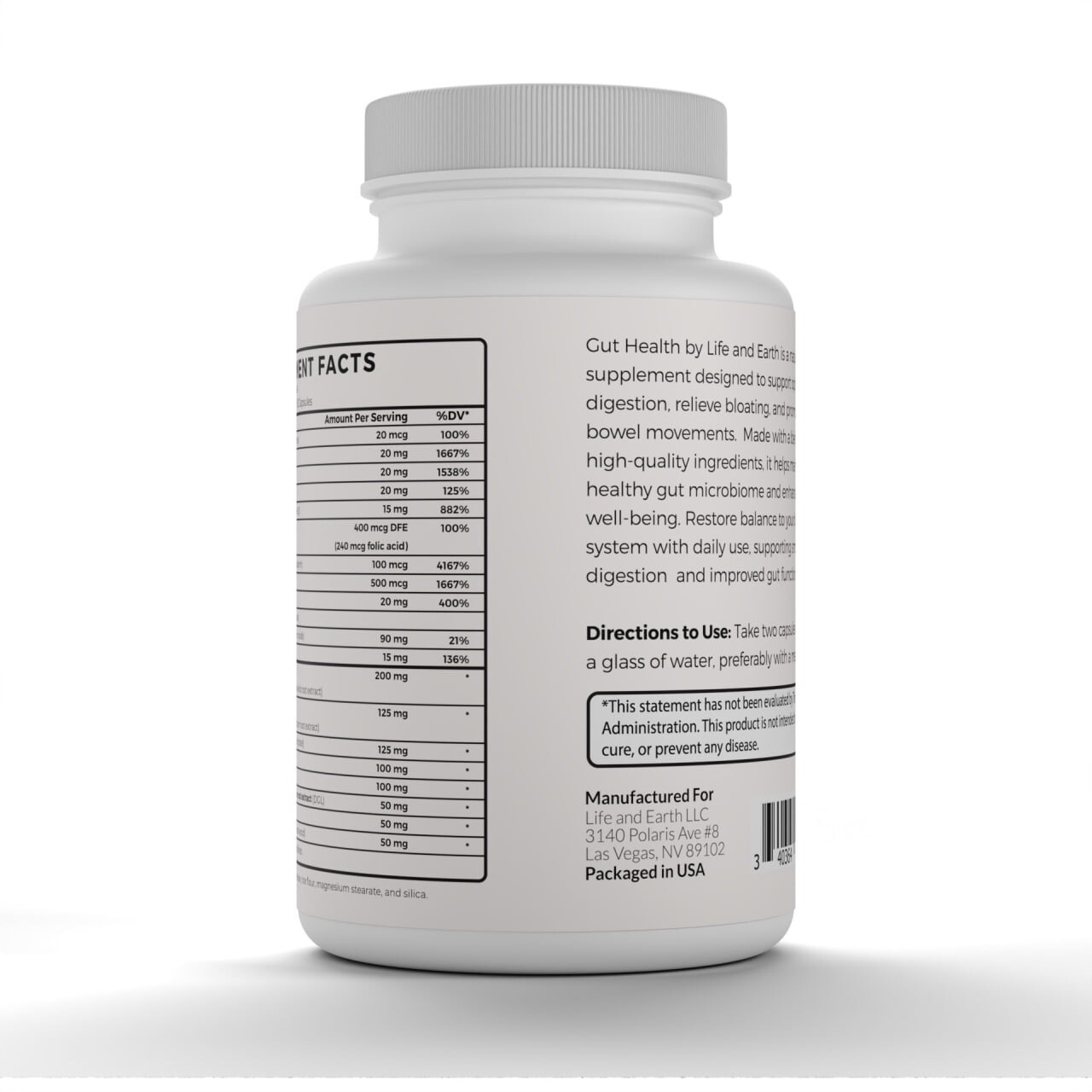 Life&Earth Gut Health Relief Supplement (Emma Gut Health) 60 Caps