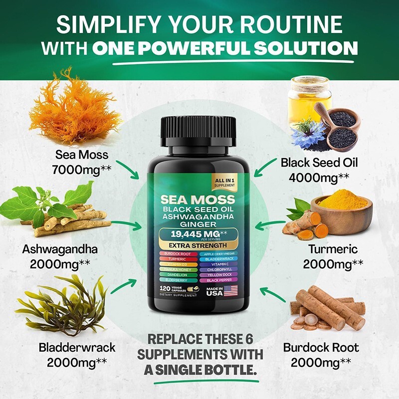 Dynamic Vitality Bundle – Sea Moss Multivitamin & Shilajit Power Combo Set -USA