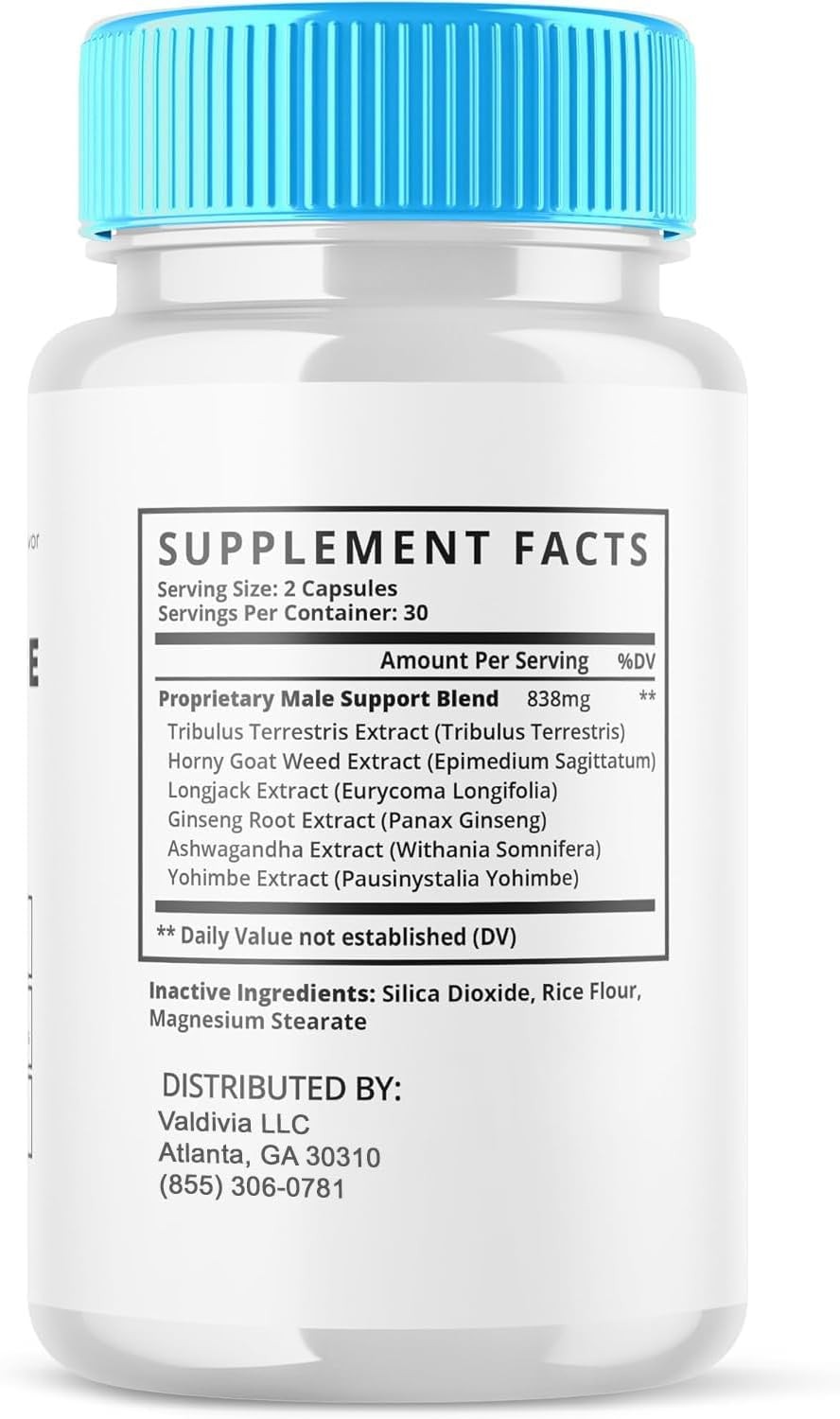 Valdivia Men Balance Pro 60 Capsules Men’s Health Supplement Made in USA Male