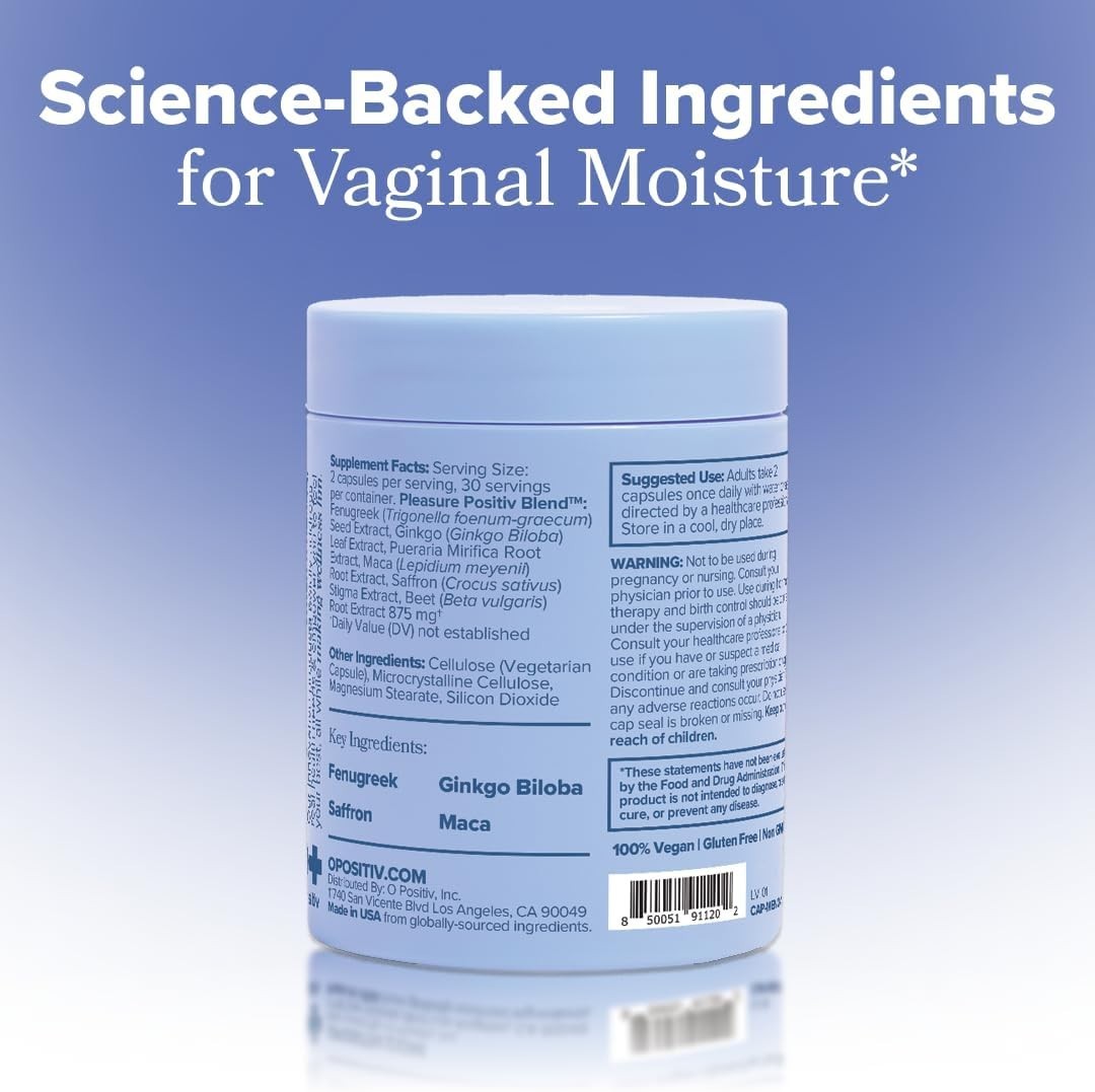 O Positiv MENO Vaginal Moisture 60 Capsules Menopause Support Women NEW