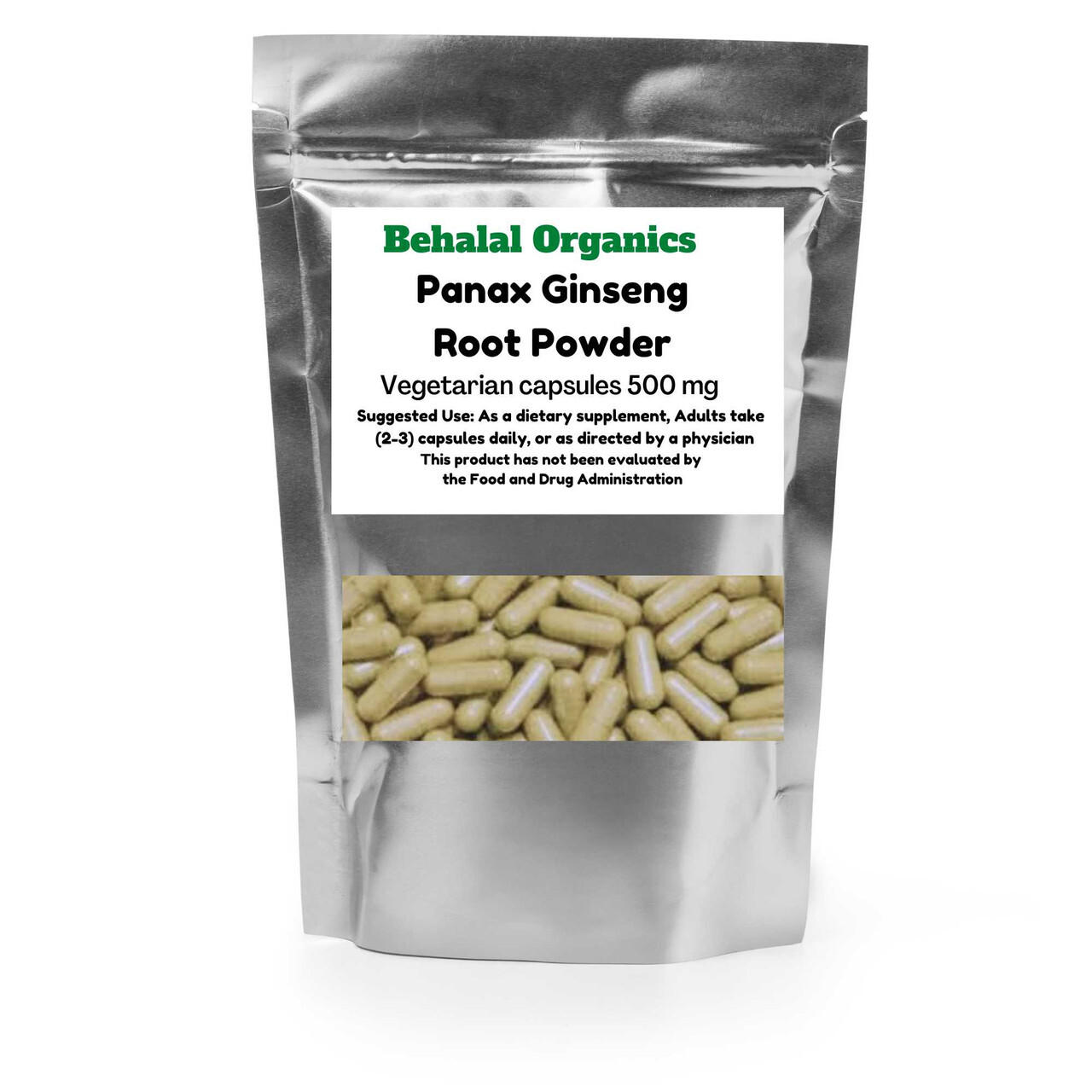 Panax Ginseng Root ~ 500mg Vegan capsules