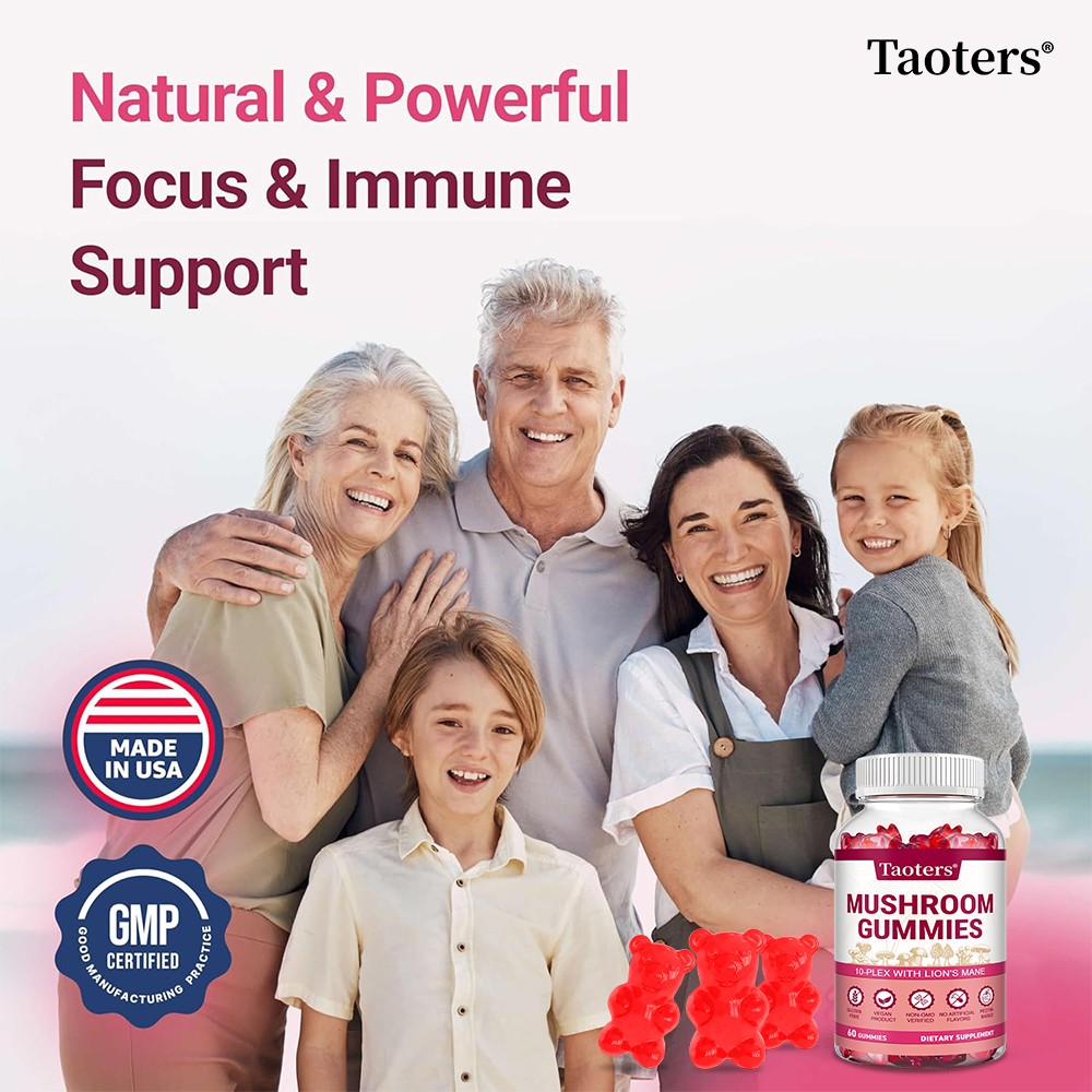 10-in-1 Herb Complex Gummies | For Brain & Immune Health Support, 60 Chews