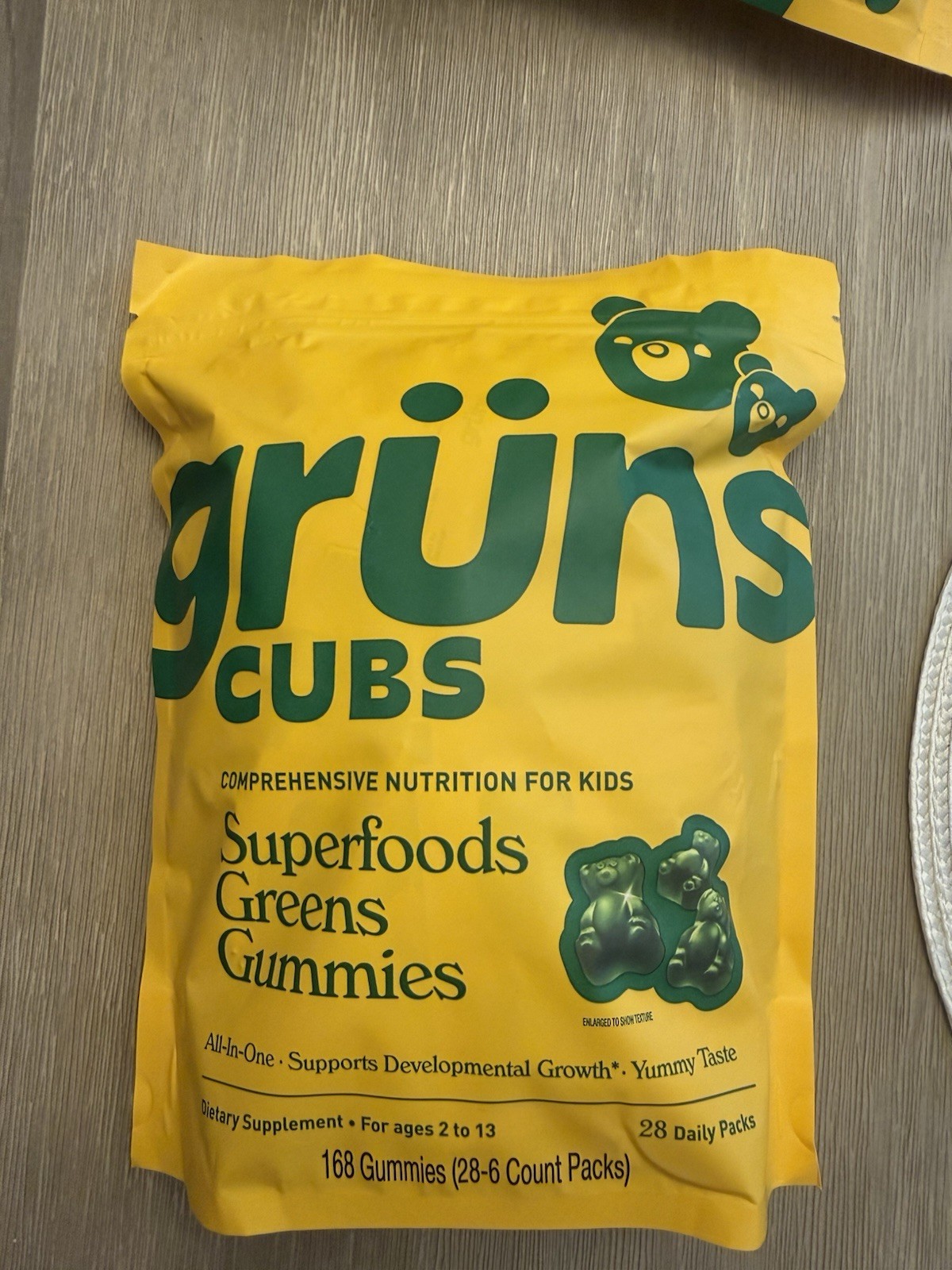 grüns Cubs Superfoods Citrus Greens Gummies Kids/Teens 168 (28 Packs) Vegan