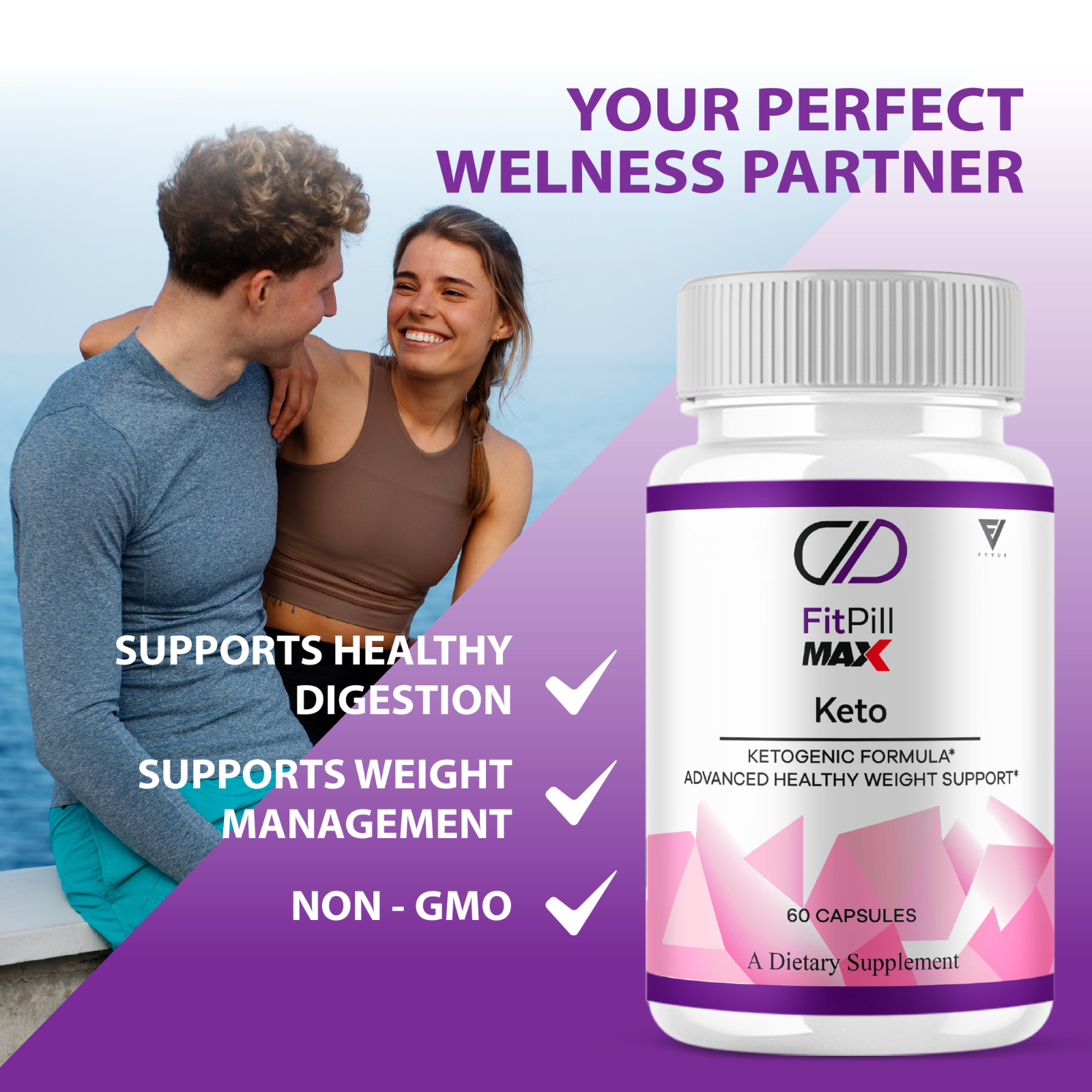 (2 Pack) Fitpill Max Keto Supplement, Fitpill Weight Management (120 Capsules)