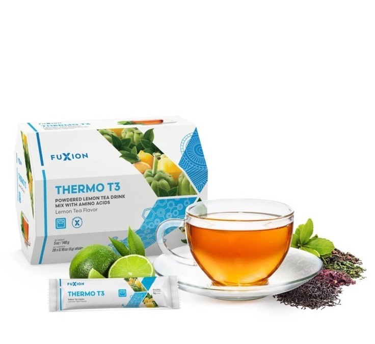 Fuxion Powdered Tea Drink Mix Lemon Tea Prune Apple Cinnamon Weight Management