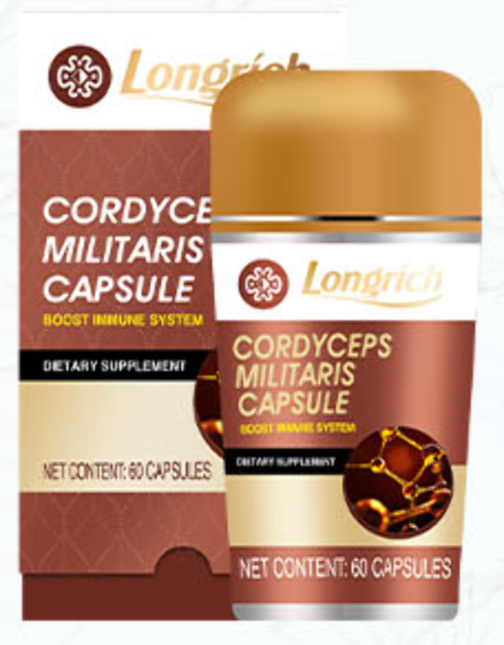 Longrich Cordyceps Militaris – Natural Energy, Immunity & Vitality Support (60)