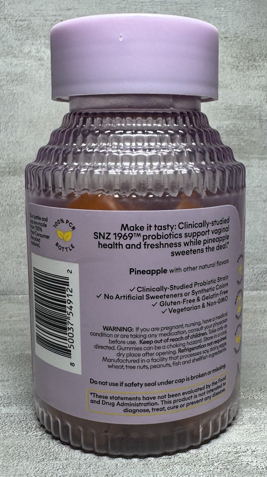 Lemme PURR Vaginal Probiotic Pineapple Gluten-Free 60 Gummies Exp 11/2026