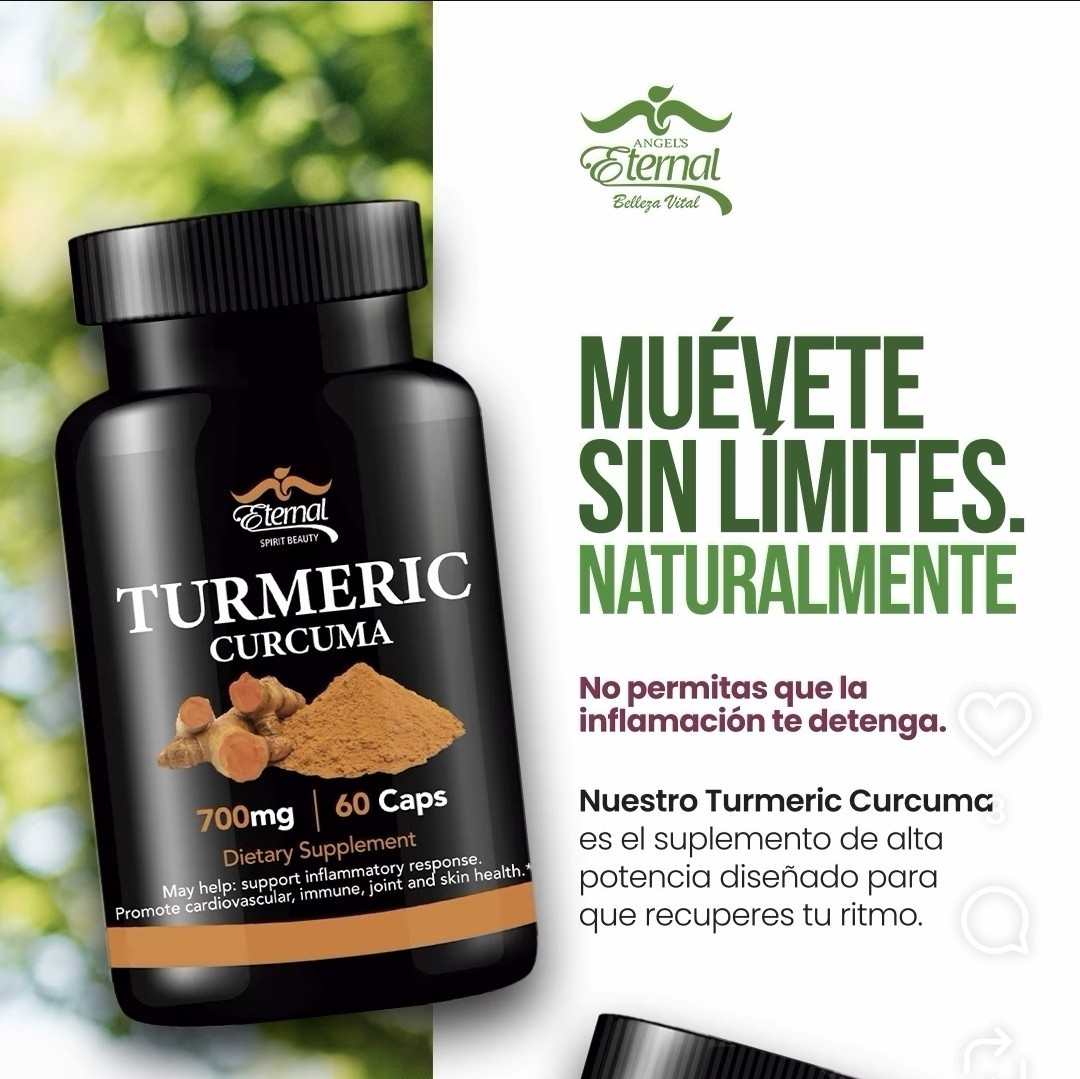 Eternal Turmeric 700mg All Natural Dietary Supplement 60 Capsules