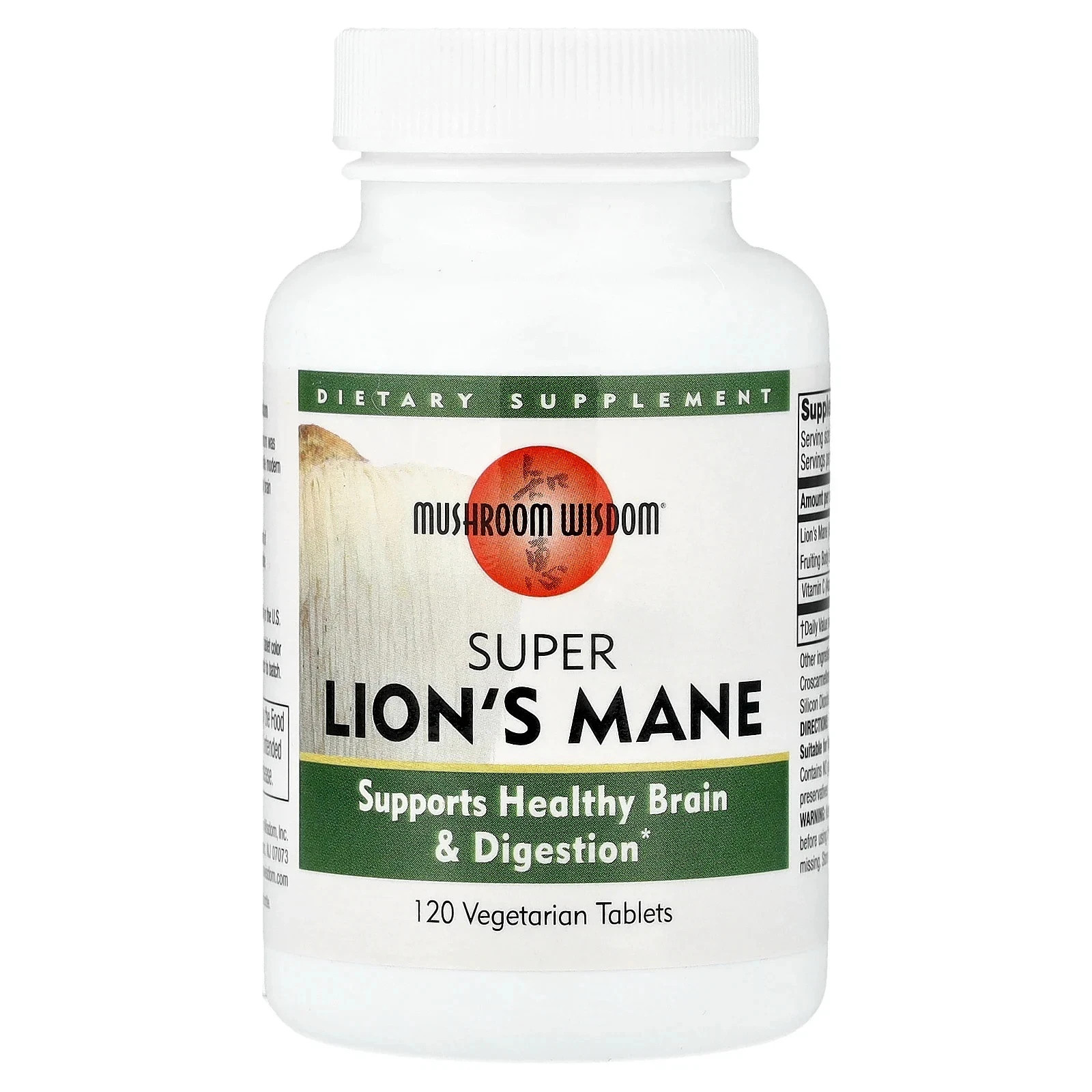 Mushroom Wisdom Super Lion’s Mane 120 Tablets Each (Pack of 2)