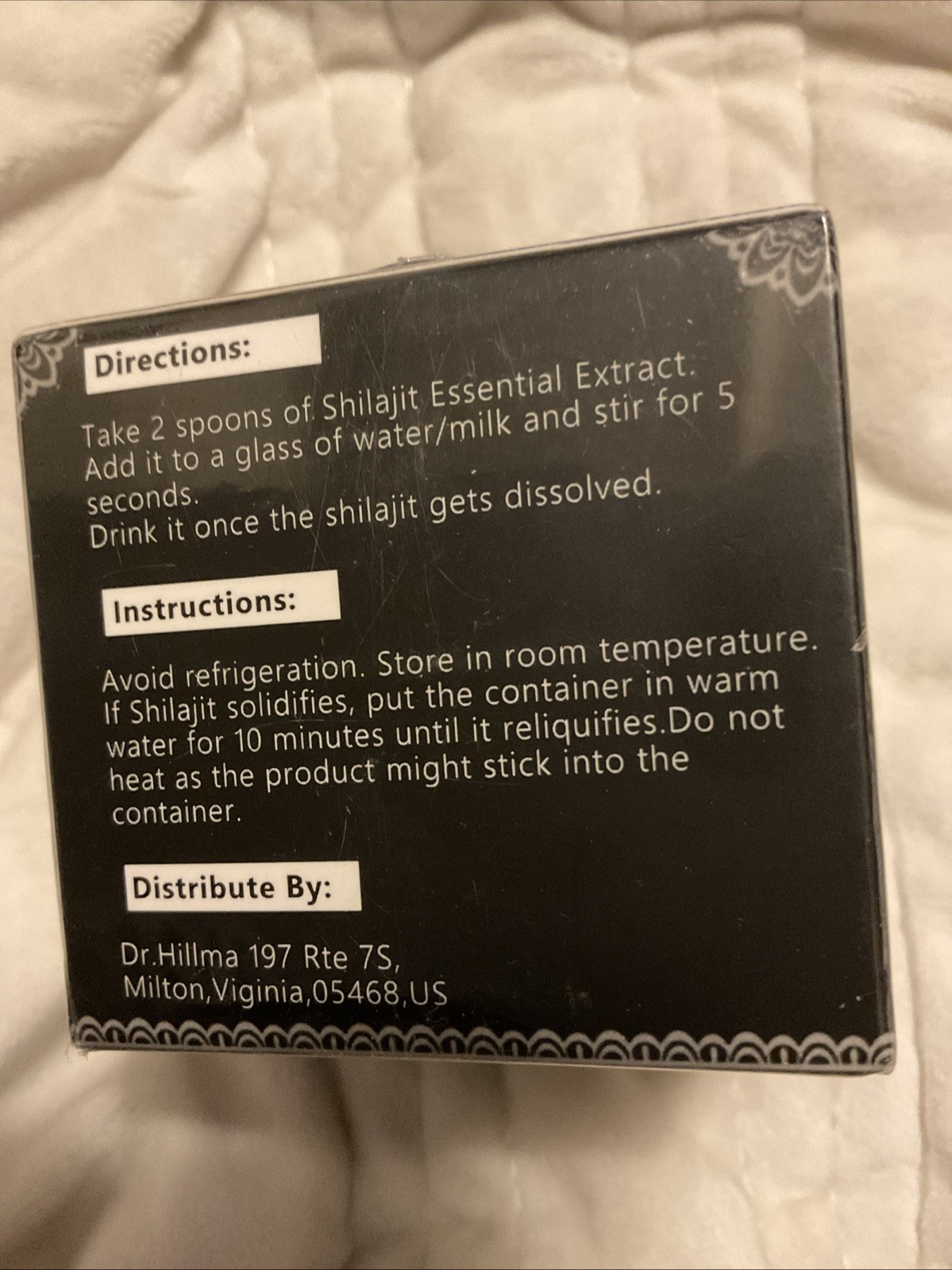 Dr. Hillma SHILAJIT 1000 MG Per Serving DIETARY SUPPLEMENT 50 Grams 11/26