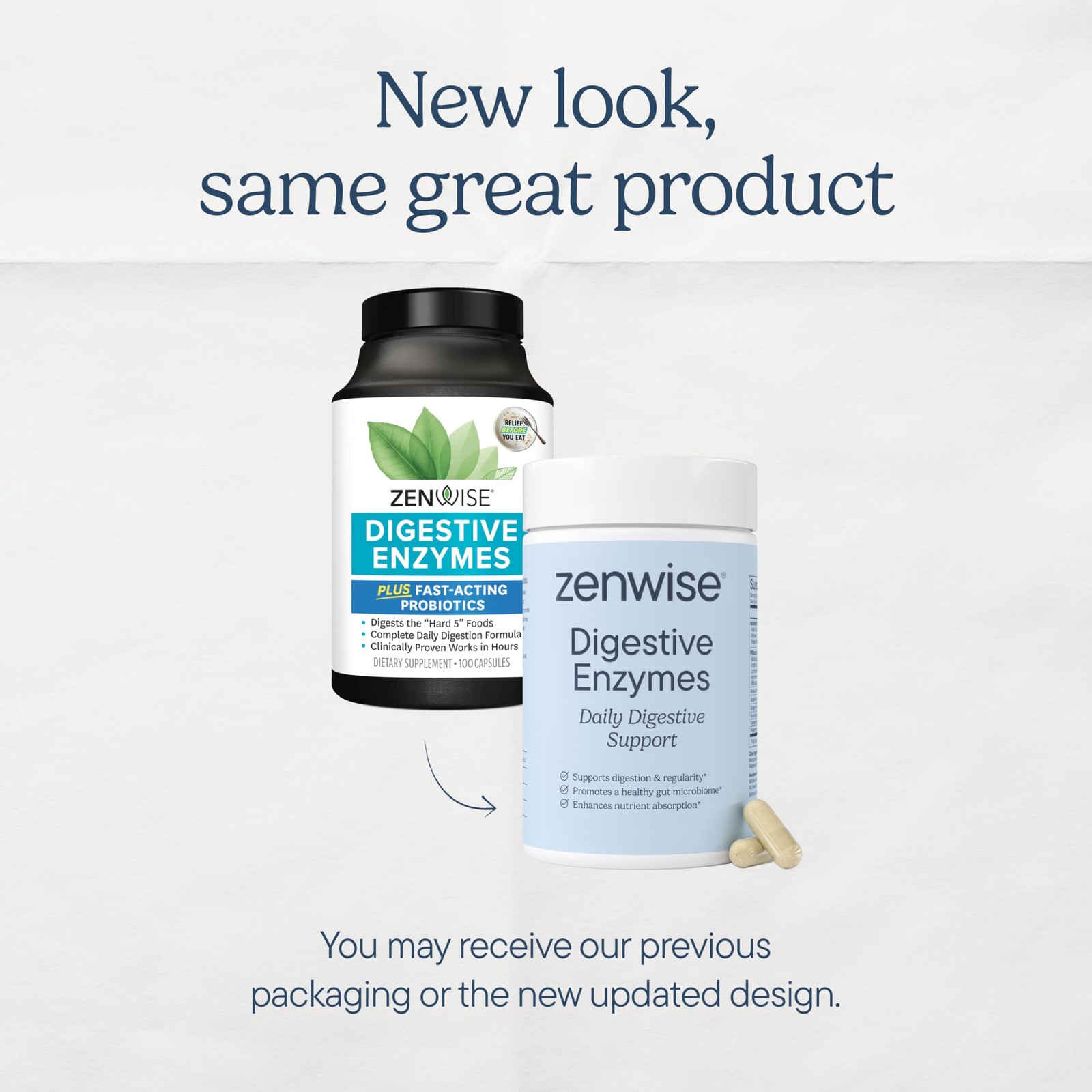 Zenwise Health Digestive Enzymes with 180 Count (Pack of 1), Off-white