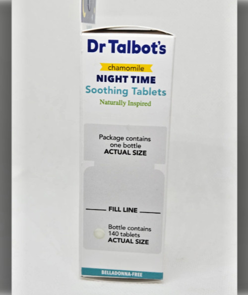 (3) NIB Dr. Talbot’s Chamomile Night Time Soothing Tablets 140 Exp 10/26 & 3/27