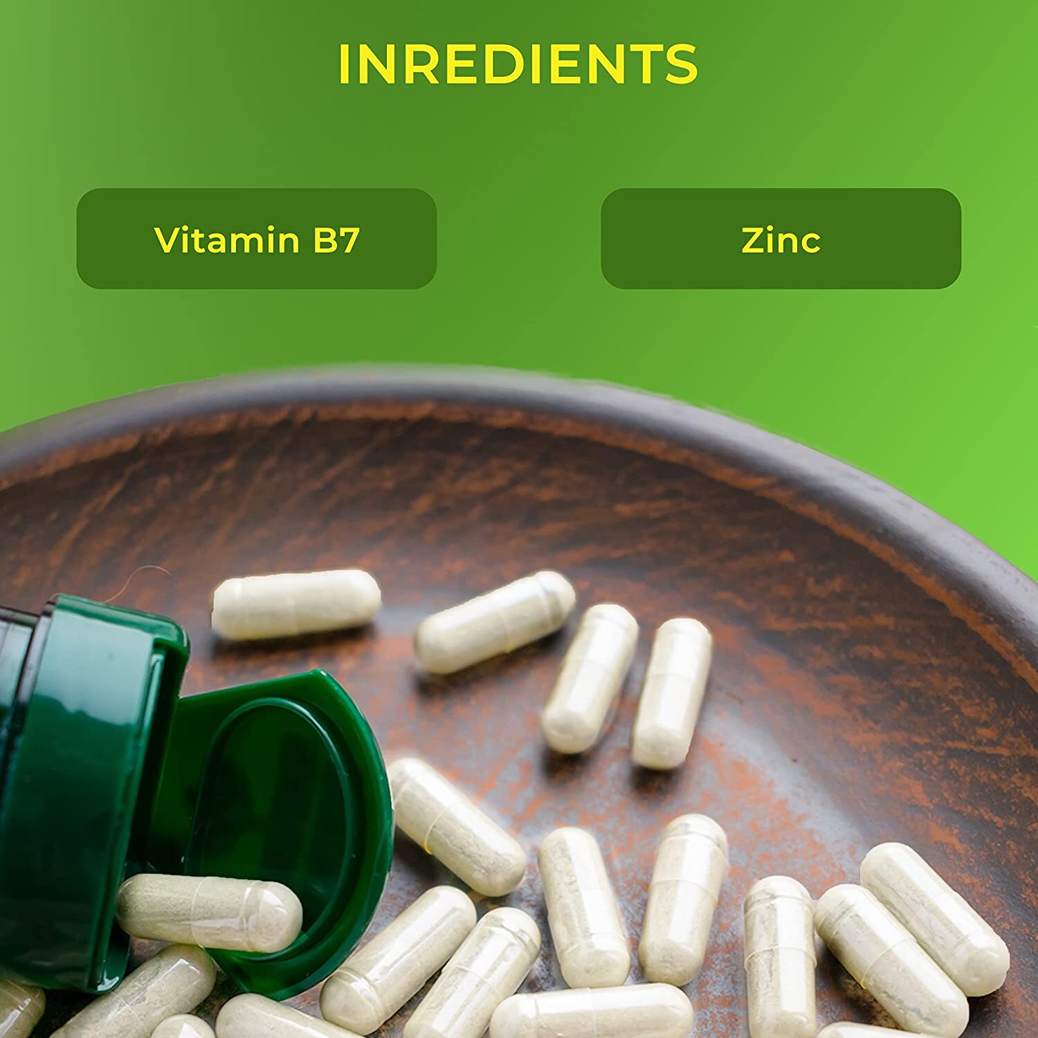 Satthwa Biotin With Zinc For Hair, Nails & Skin (90 Count) Long Expiry