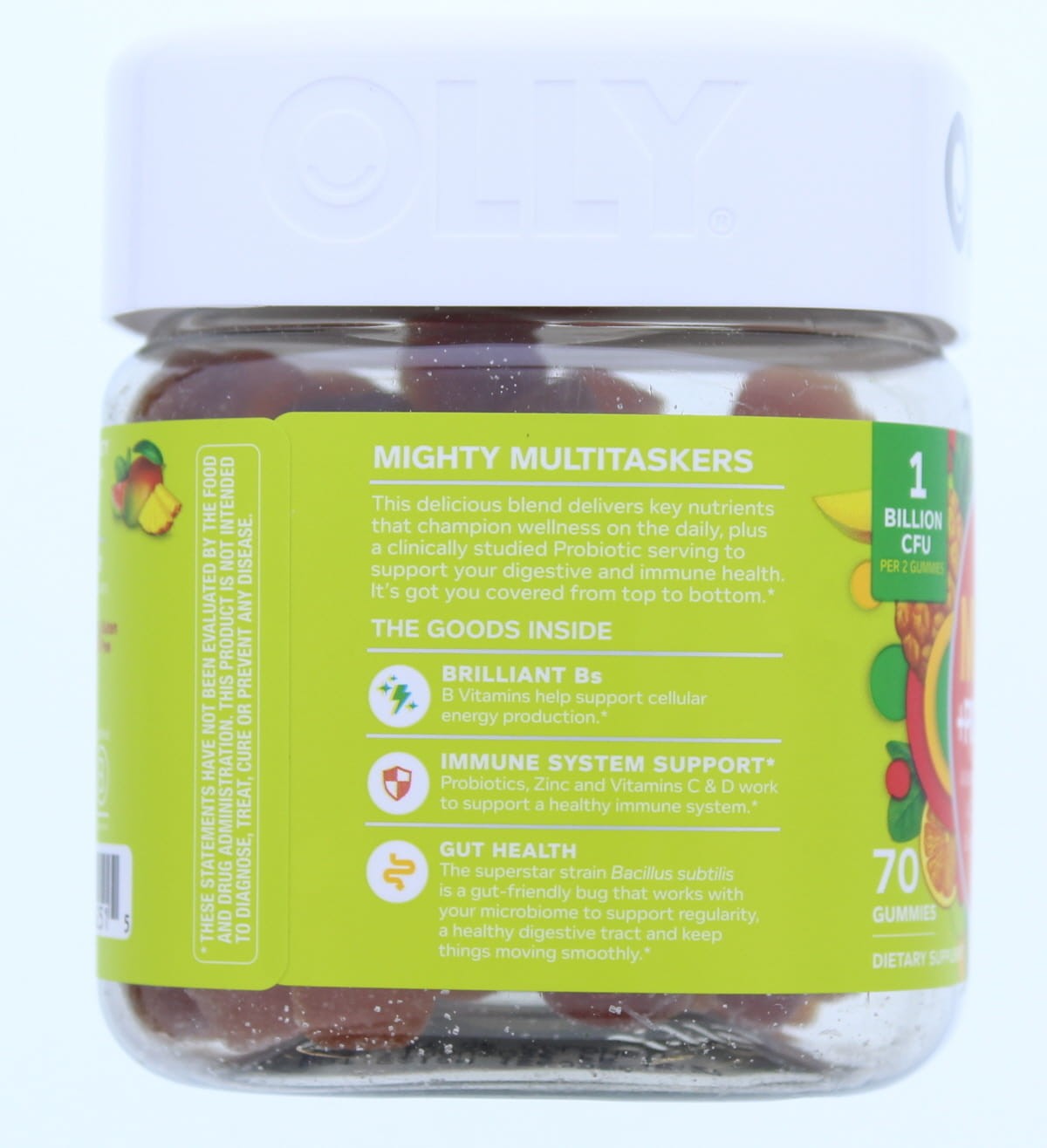 Olly Adult Multi + Probiotic 70 ct Gumies Dietary Supplement 2 Pack