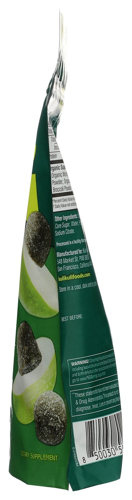 Kuli Green Apple Superfood Gummies Moringa Super Greens 60 Ct 1 Pack
