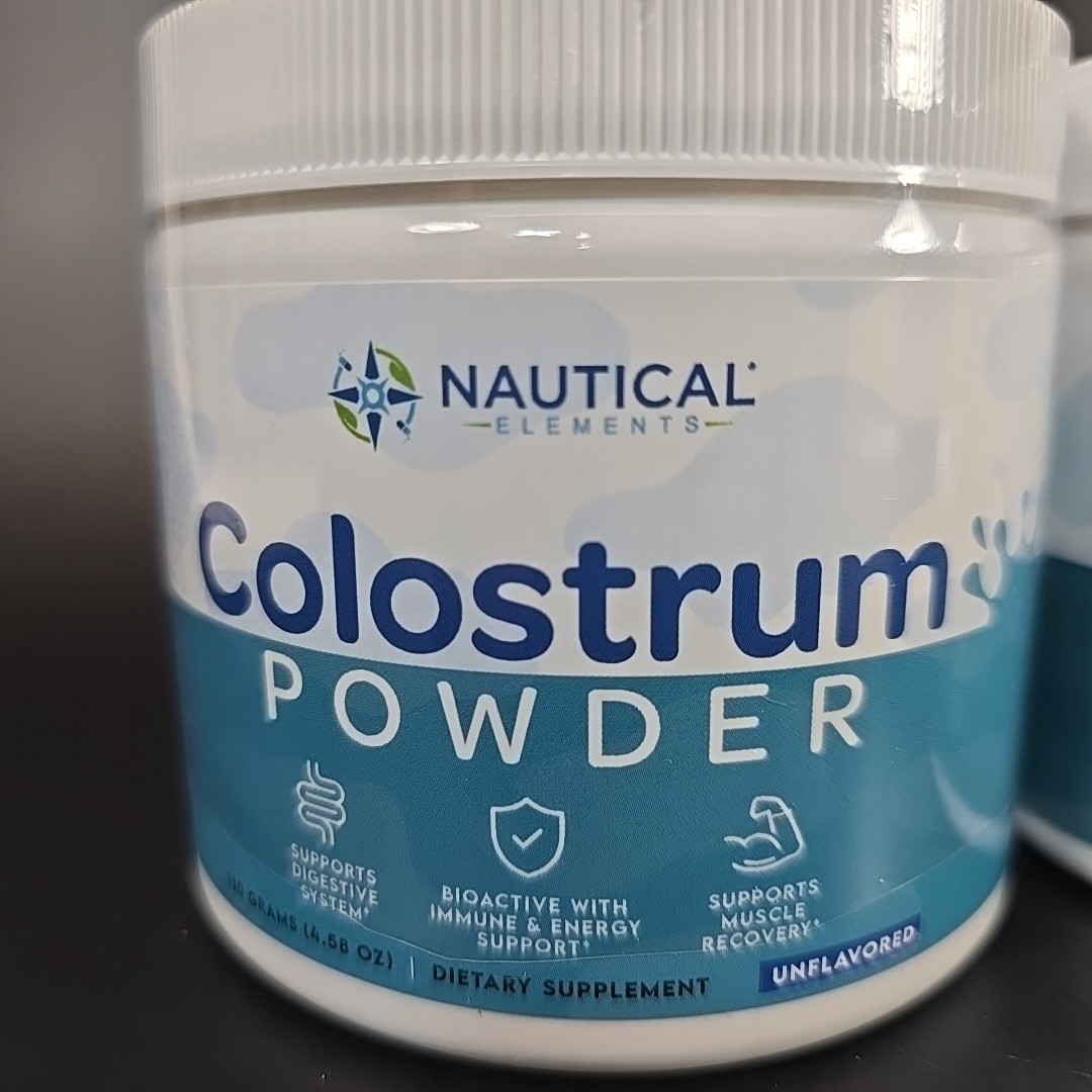 Colostrum Powder 2 Pack, Nautical Elements, Unflavored (30 Servings Each)